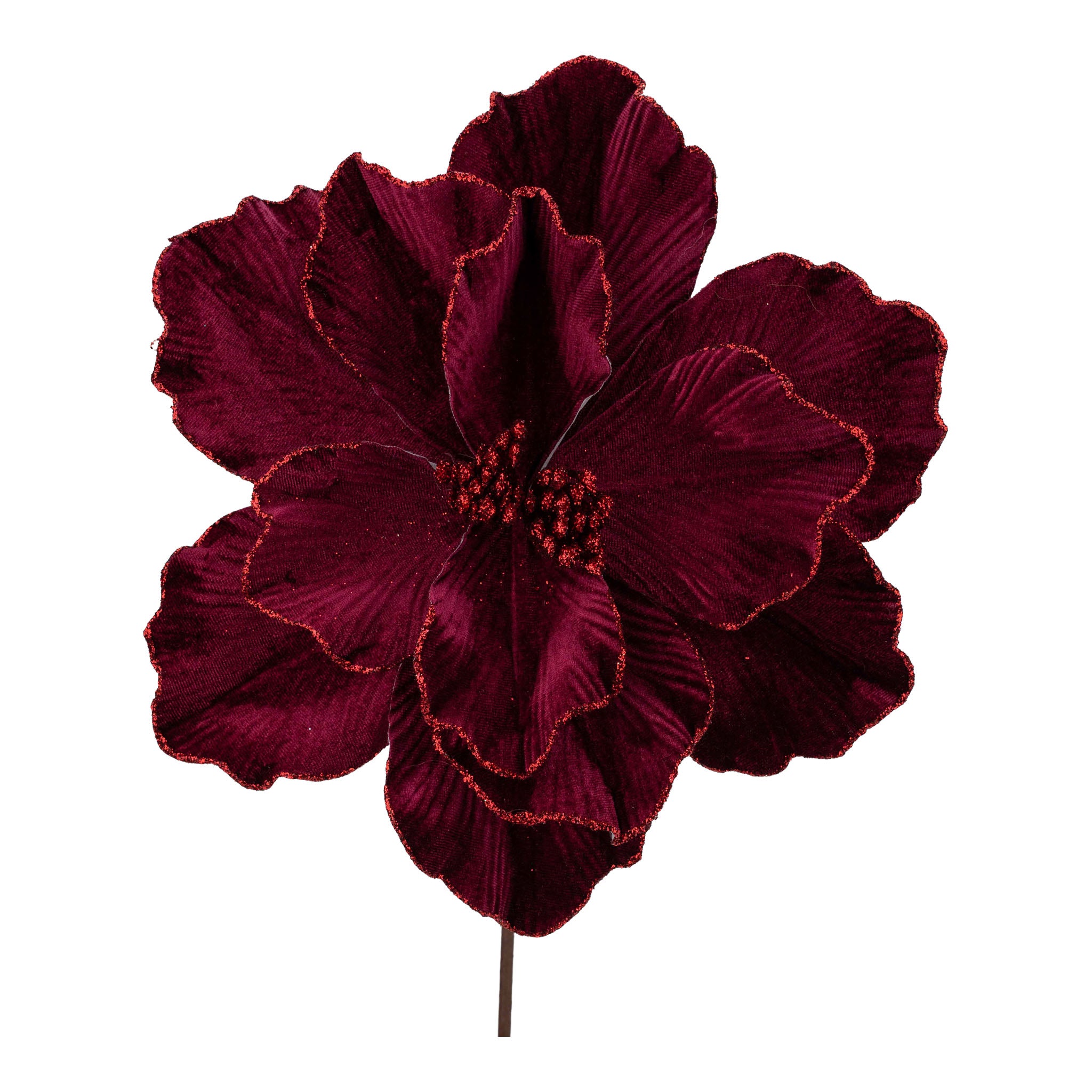 Burgundy Magnolia Flower - Seasonal Decor