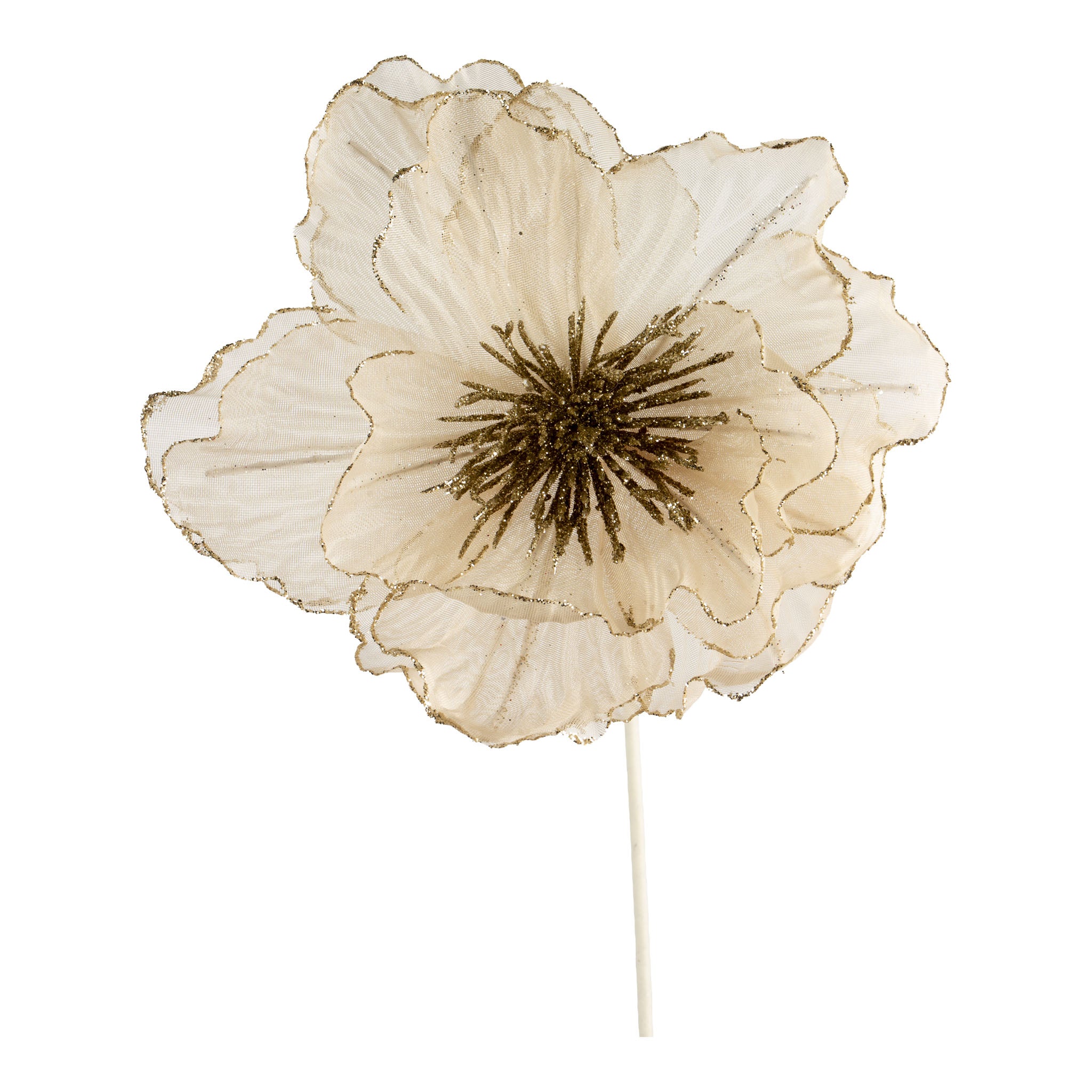 Champagne Sheer Flower - Seasonal Decor