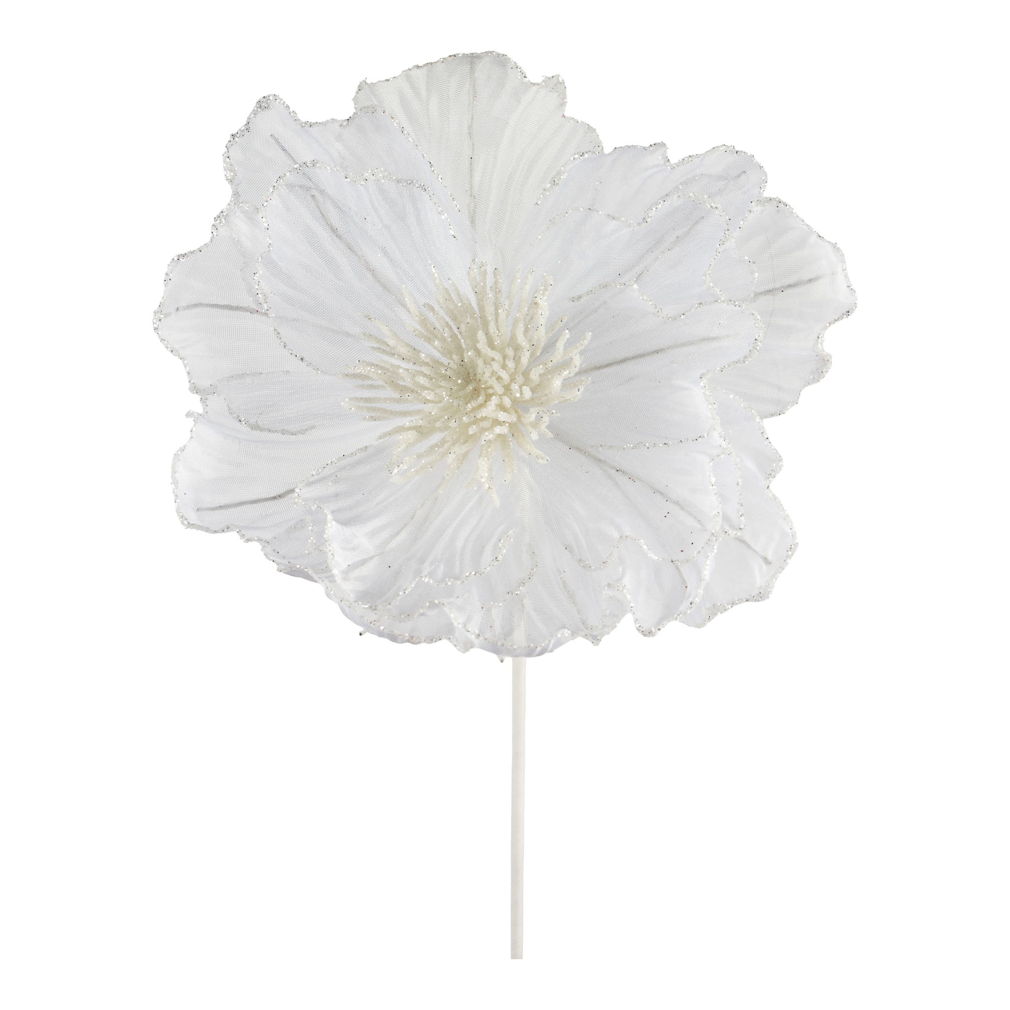 White Sheer Flower - Seasonal Decor