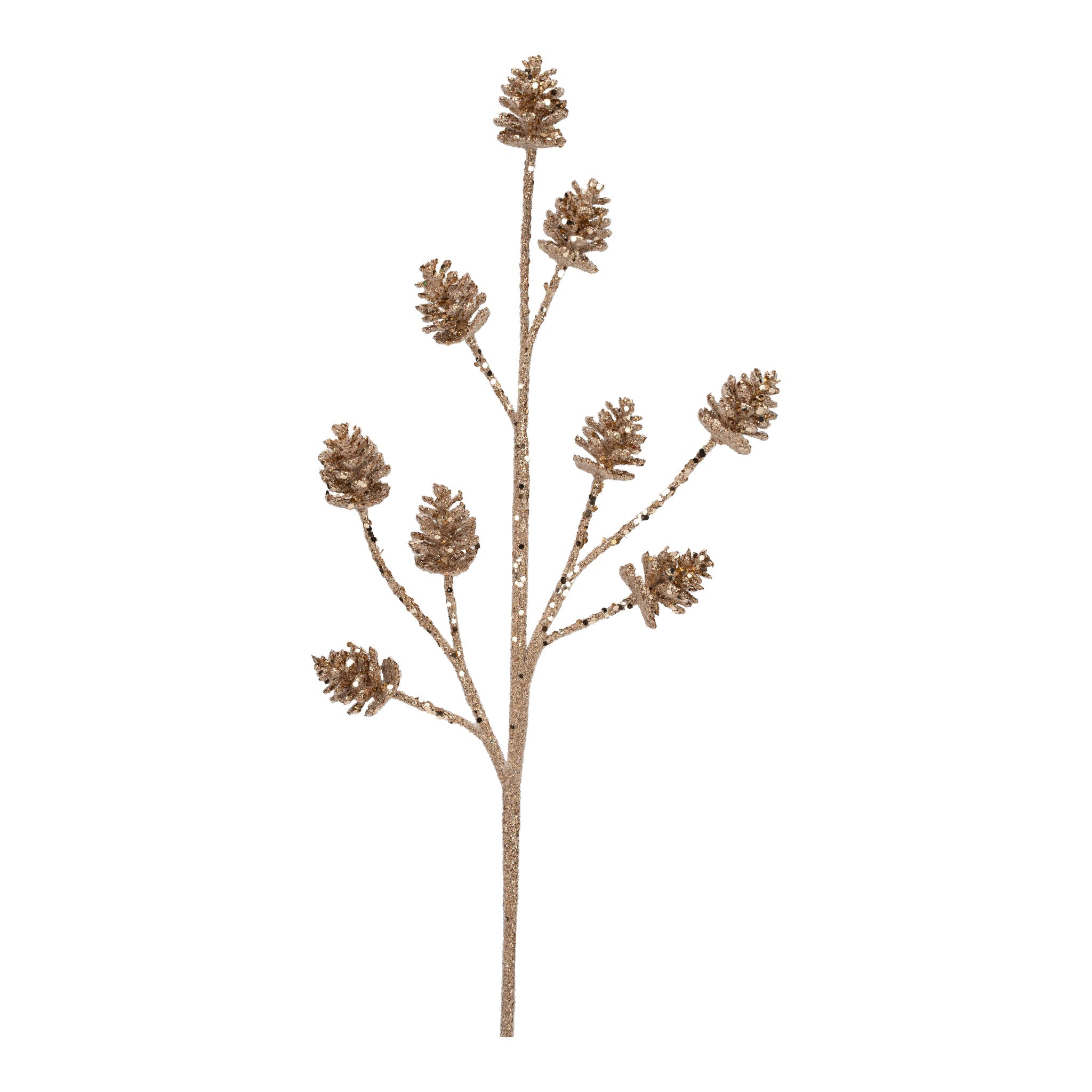 Rose Gold Pinecone Spray - Seasonal Decor