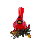 10cm Red Cardinal Crystal on Branch Crystal - Seasonal Decor