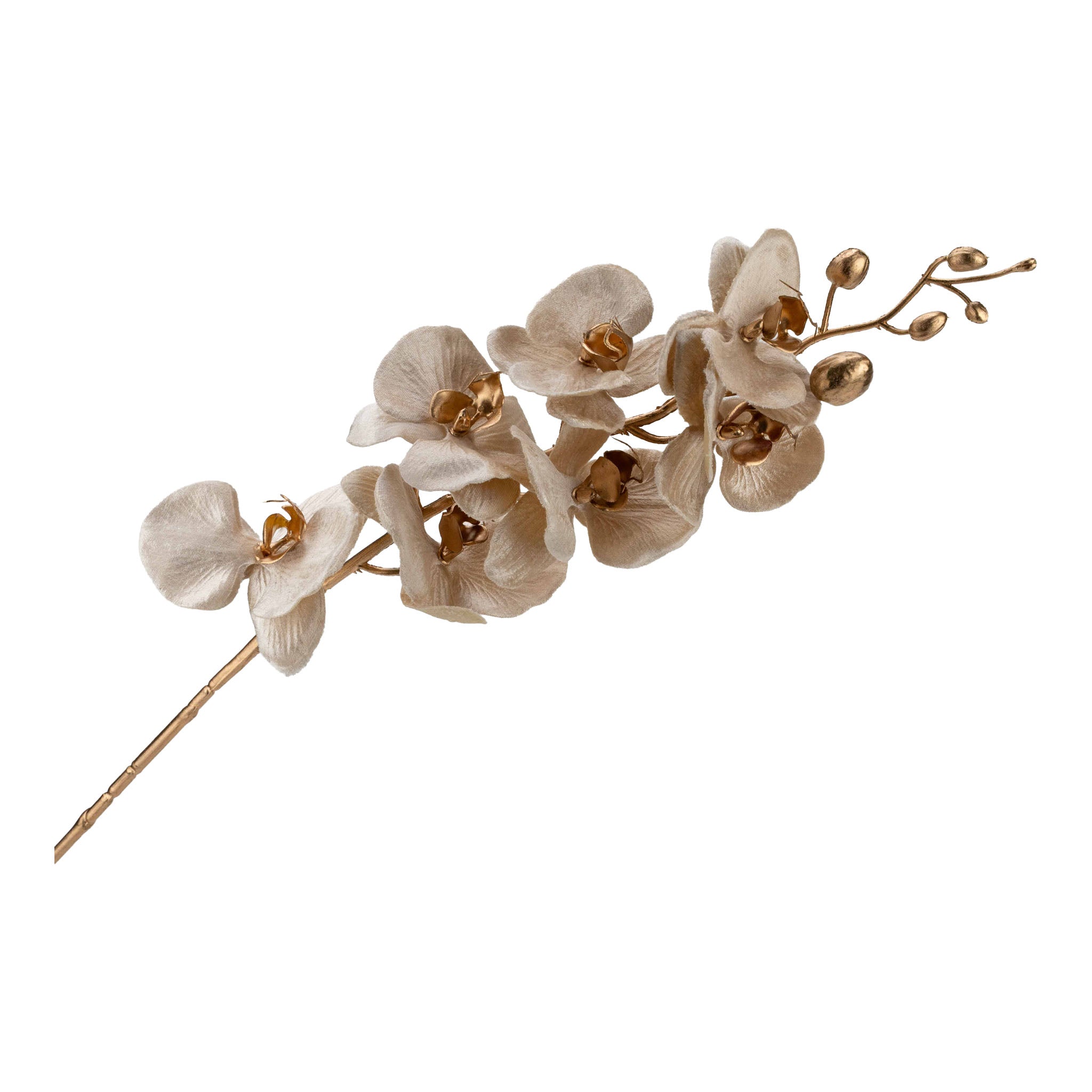 Real Touch 9 Gold Phalaenopsis Orchid 106cm - Seasonal Decor