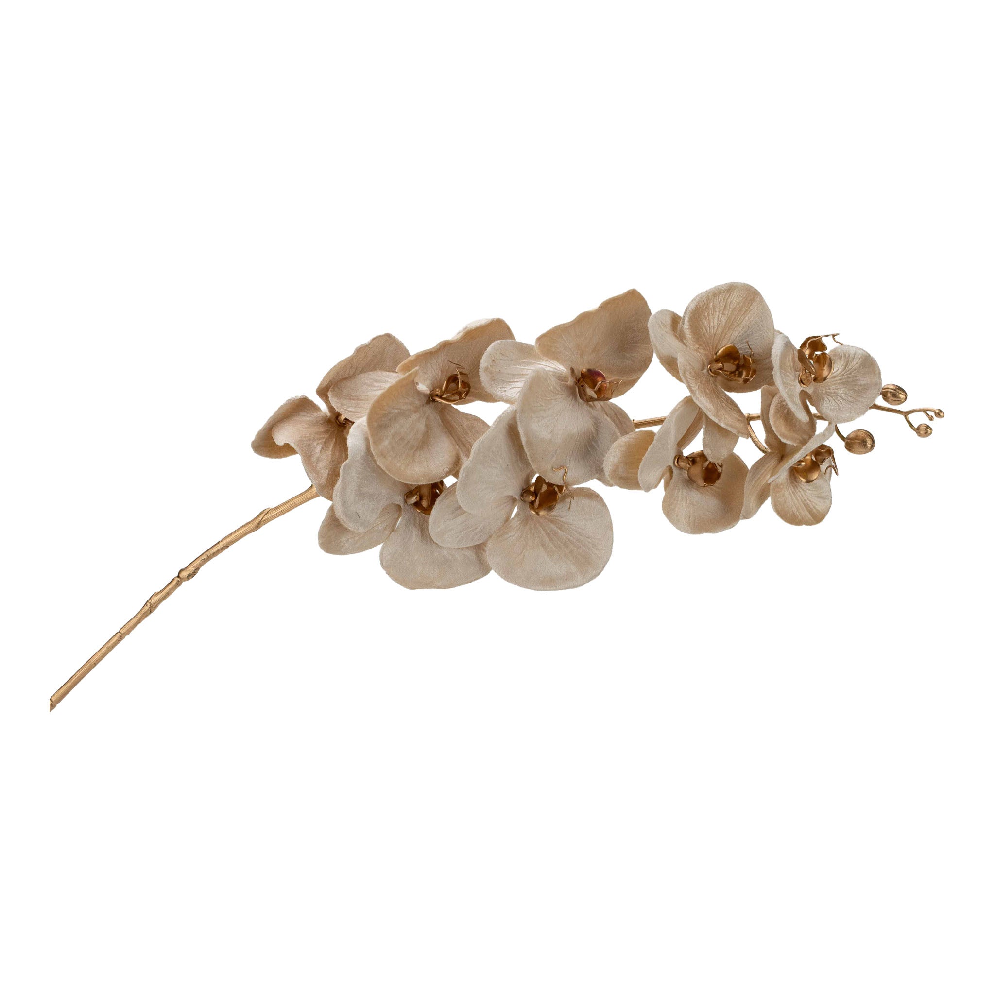 Real Touch 7 Gold Phalaenopsis Orchid 84cm - Seasonal Decor