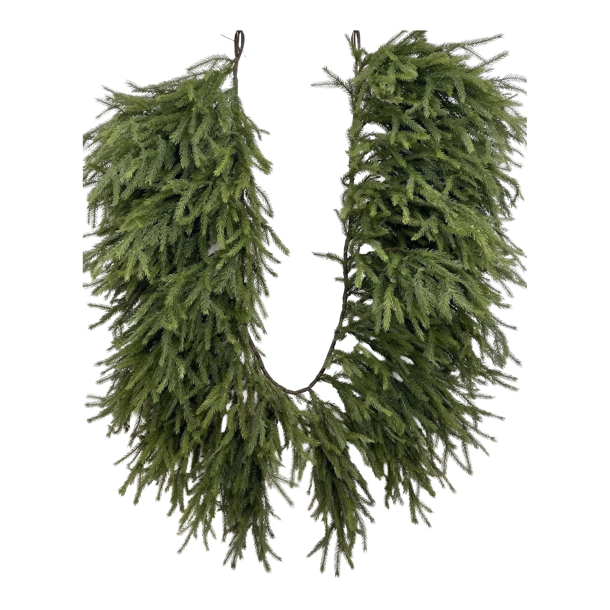 180cm Thick Lush Green Fir Leaf Garland - Seasonal Decor