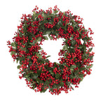 90cm Red Berry Wreath - Seasonal Decor