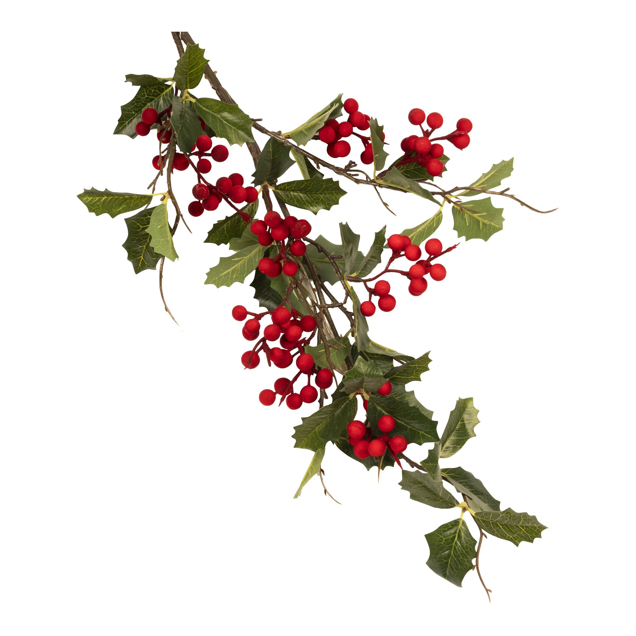 100cm Red Berry Spray - Seasonal Decor