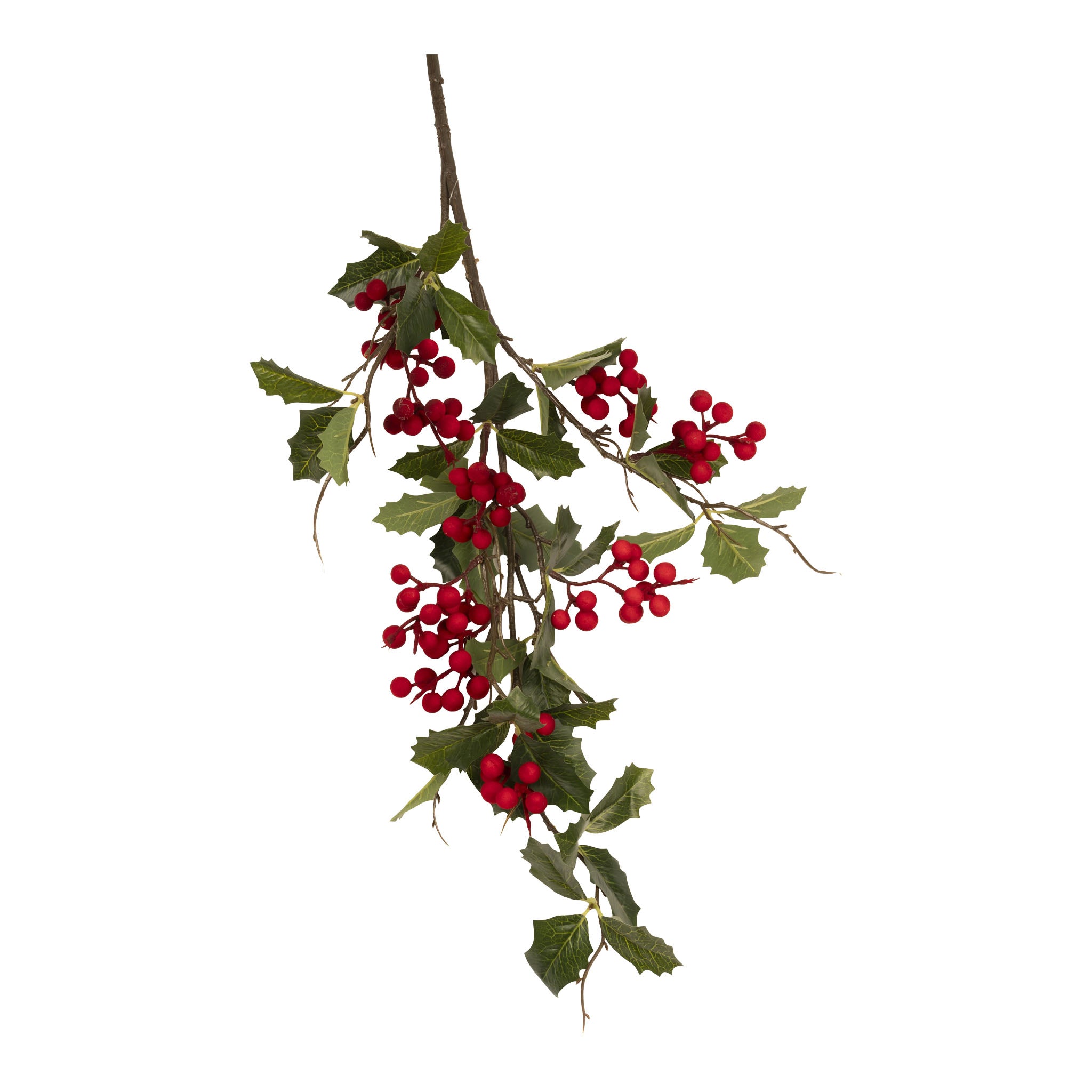 100cm Red Berry Spray - Seasonal Decor