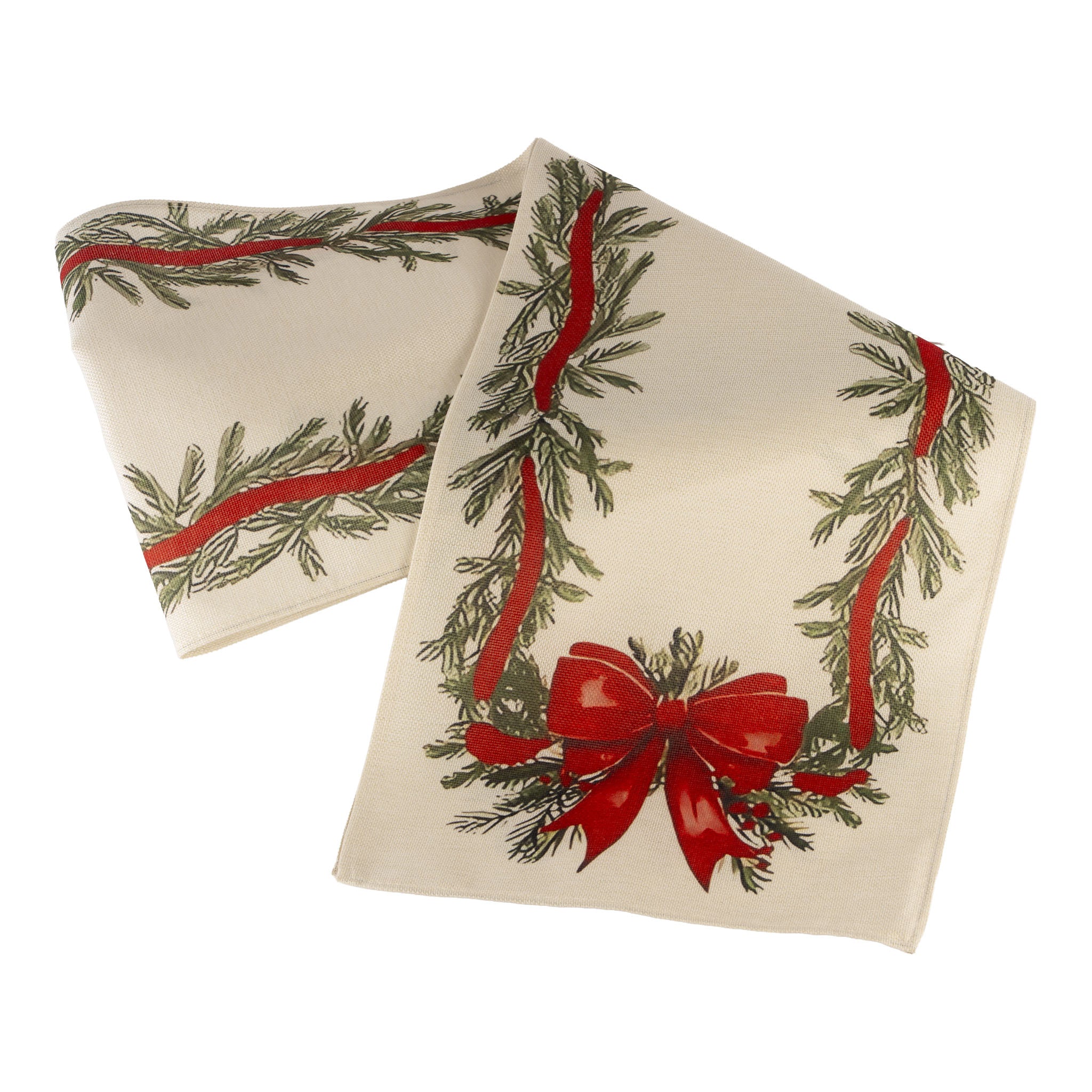 Red Bow Table Runner - Seasonal Decor