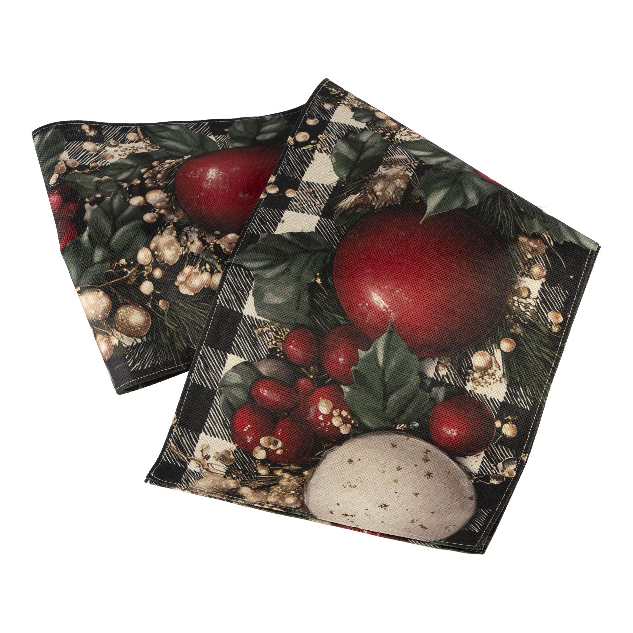 Red Garland Table Runner - Seasonal Decor