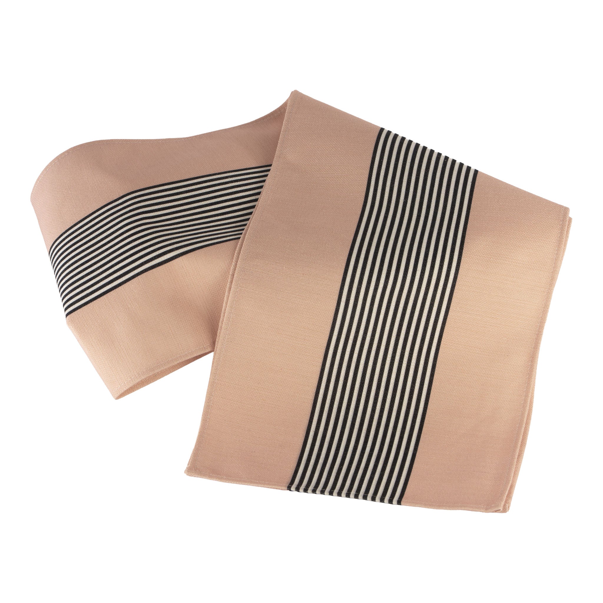 Deluxe Pink Black White Striped Table Runner - Seasonal Decor