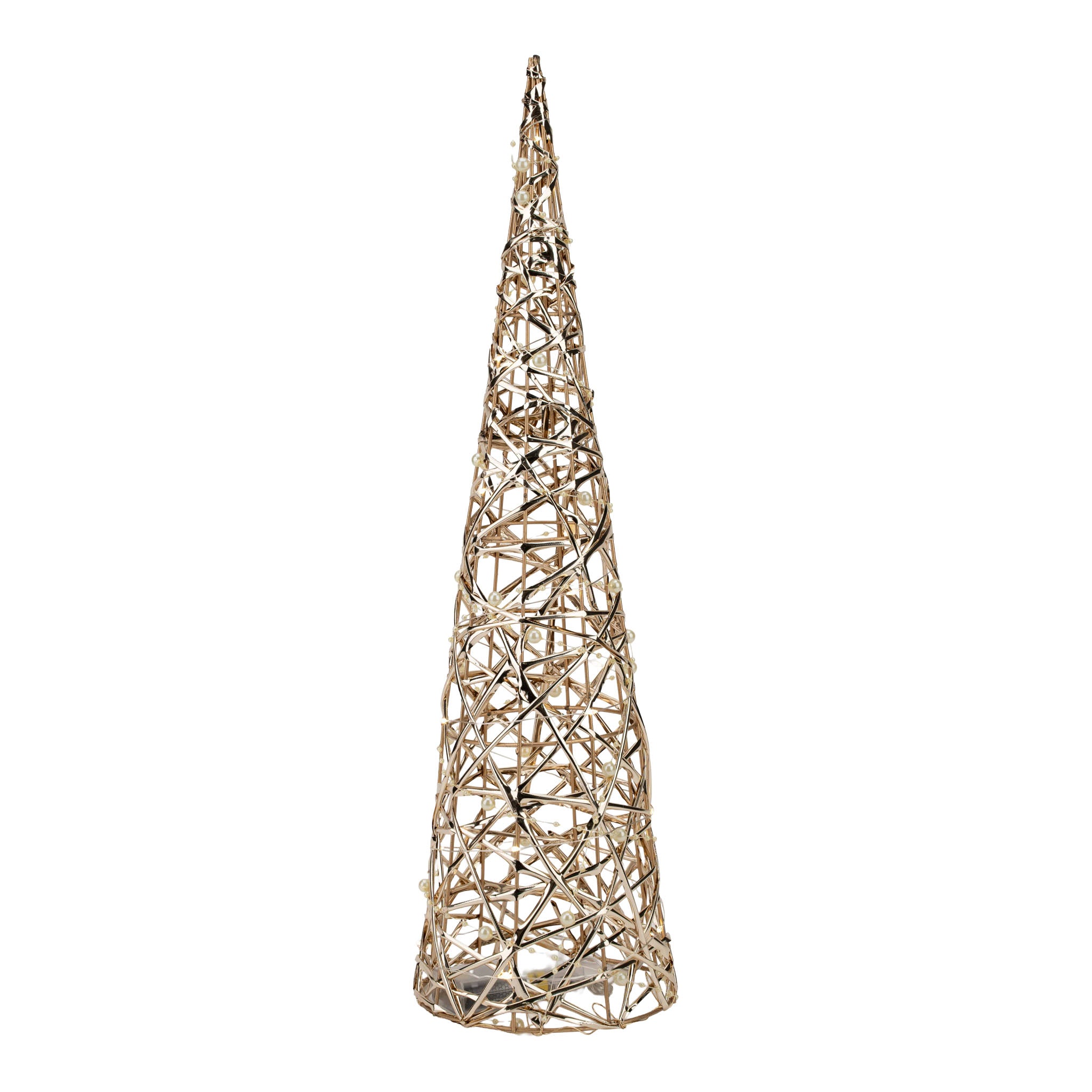 50cm Golden LED Tree - Seasonal Decor