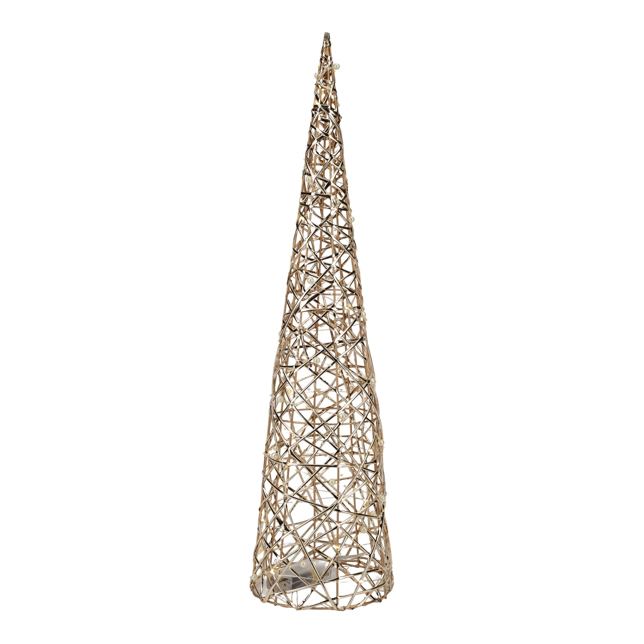 60cm Golden LED Tree - Seasonal Decor