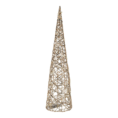 60cm Golden LED Tree - Seasonal Decor