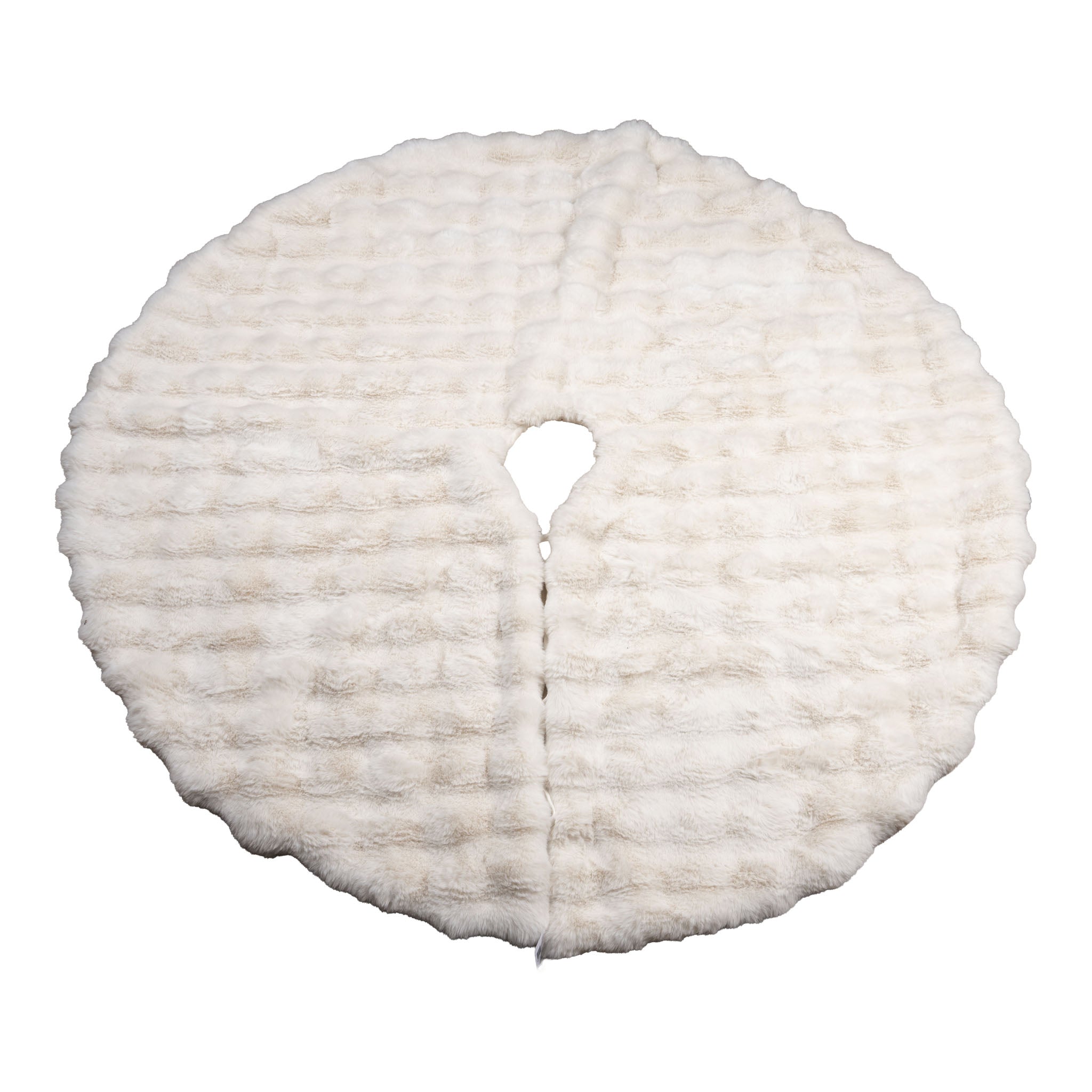 150cm Ivory Faux Fur Tree Skirt - Seasonal Decor