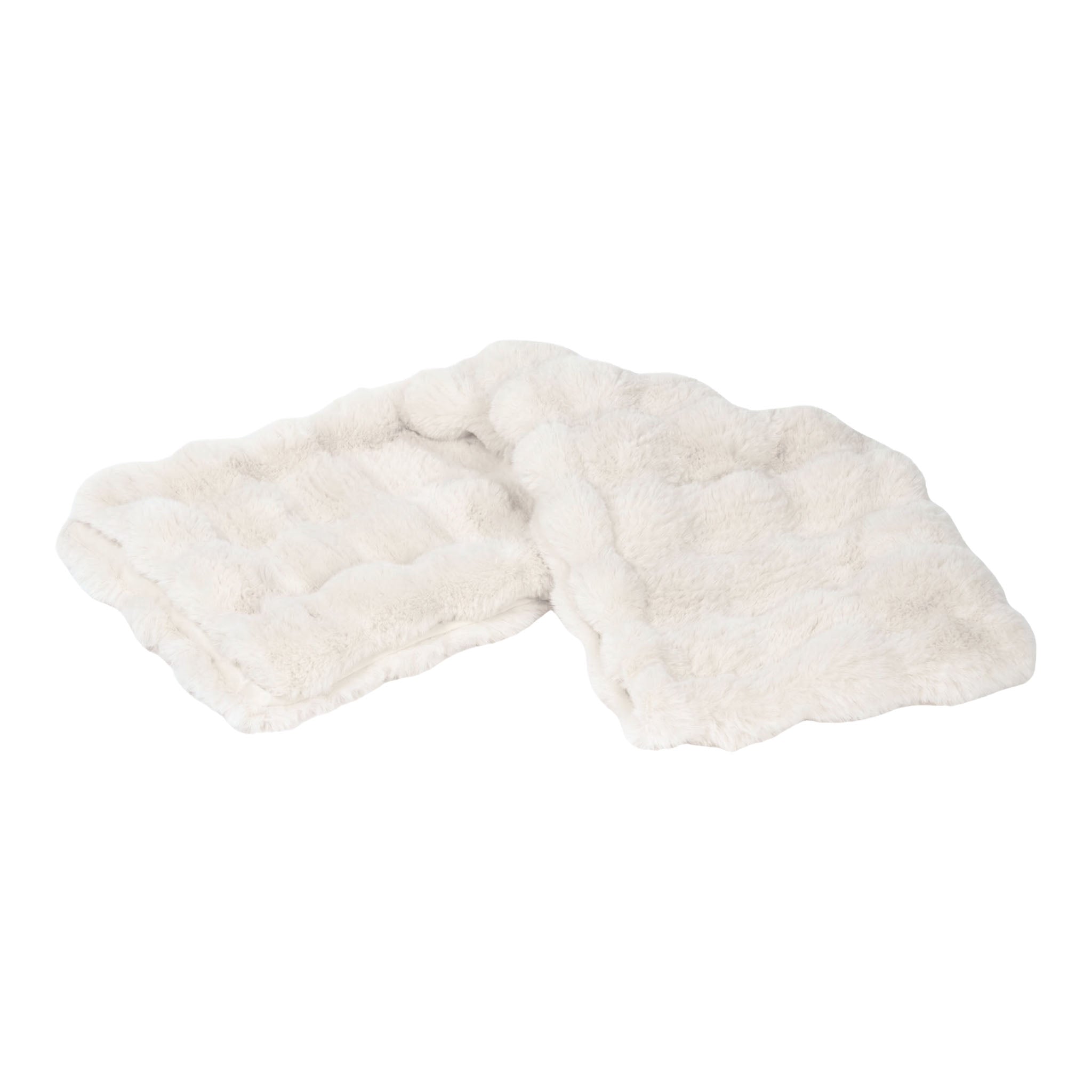 Ivory Faux Fur Table Runner - Seasonal Decor