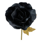 25cm Black Rose Large - Seasonal Decor