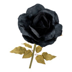 25cm Black Rose Large - Seasonal Decor