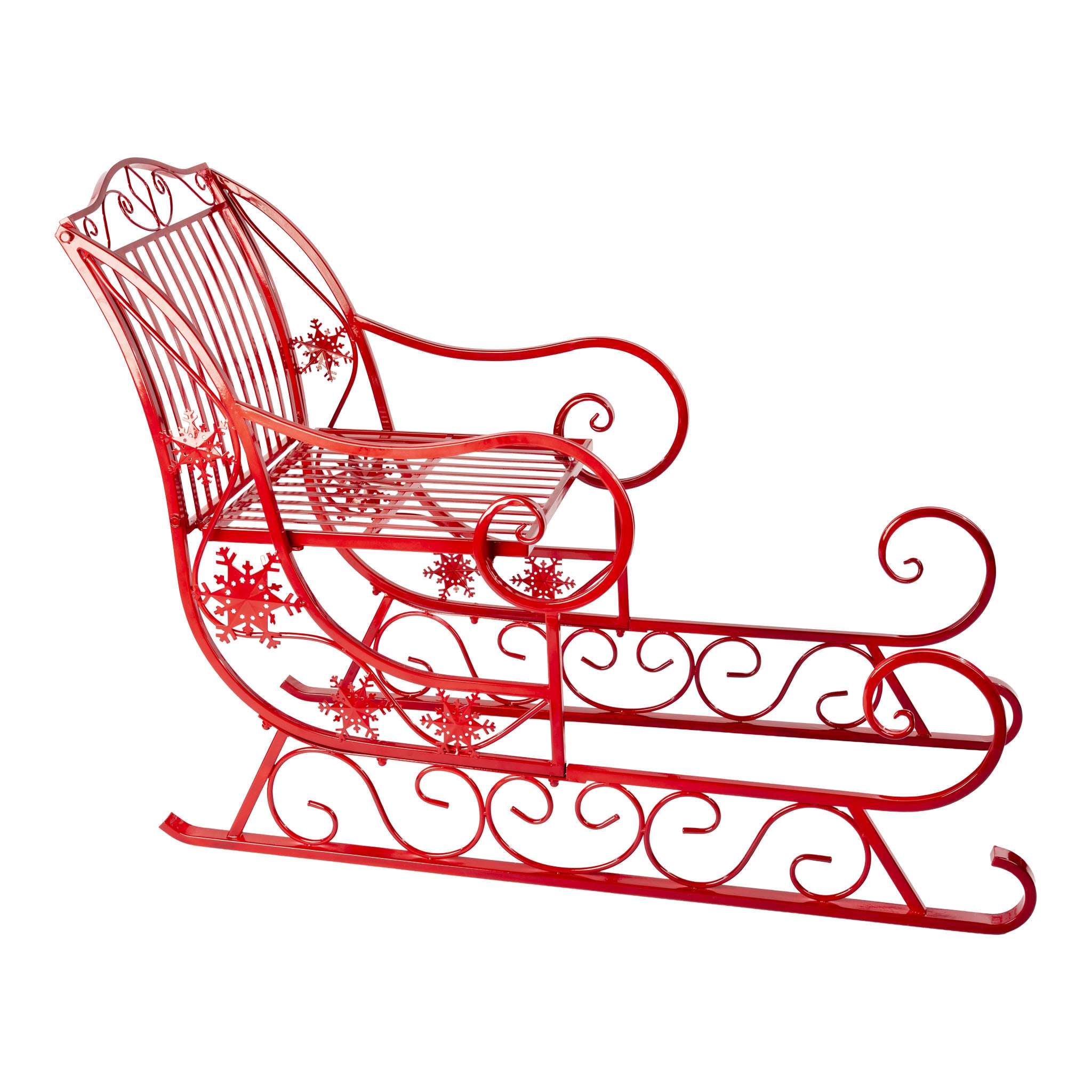 130cm L Red Sleigh - Seasonal Decor