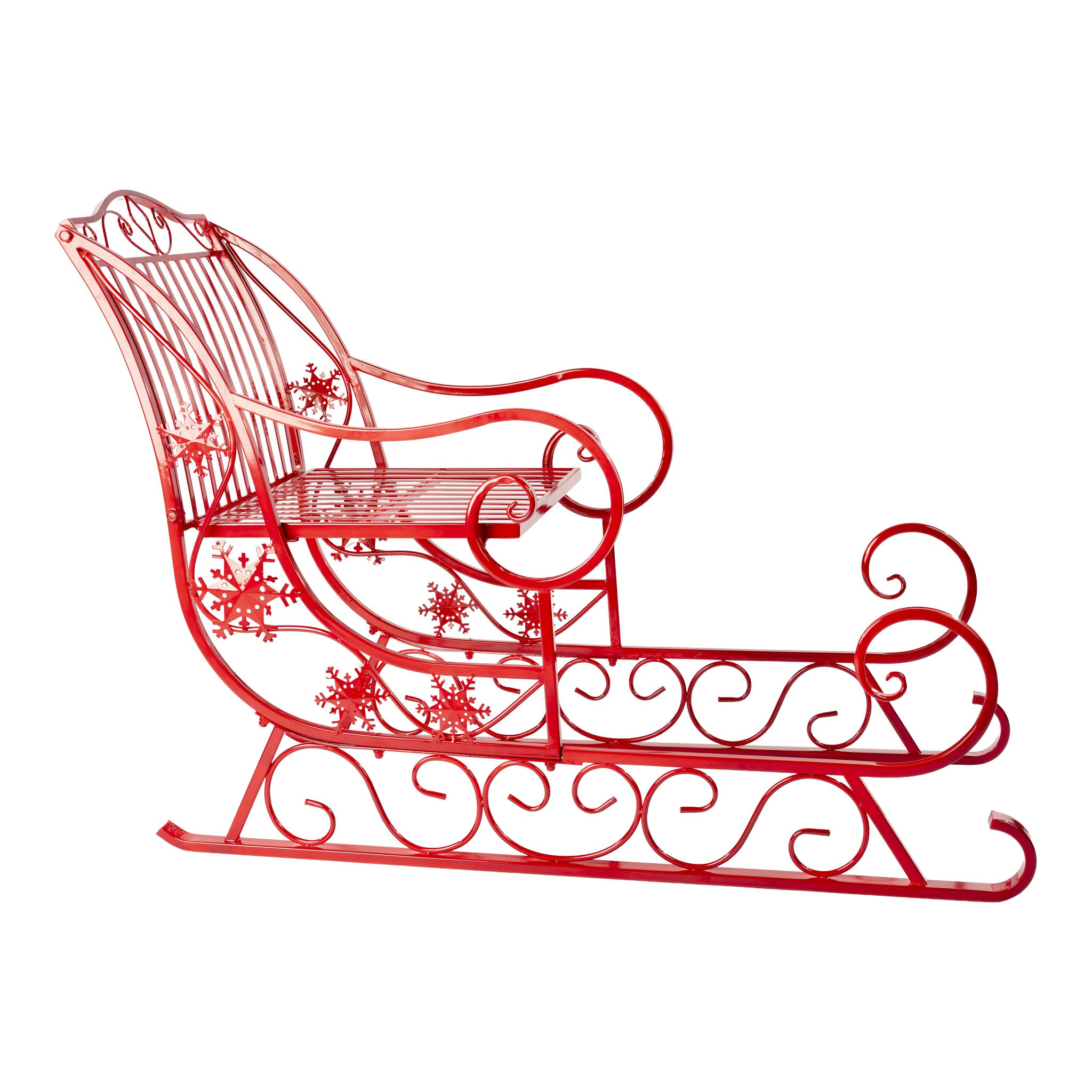 130cm L Red Sleigh - Seasonal Decor