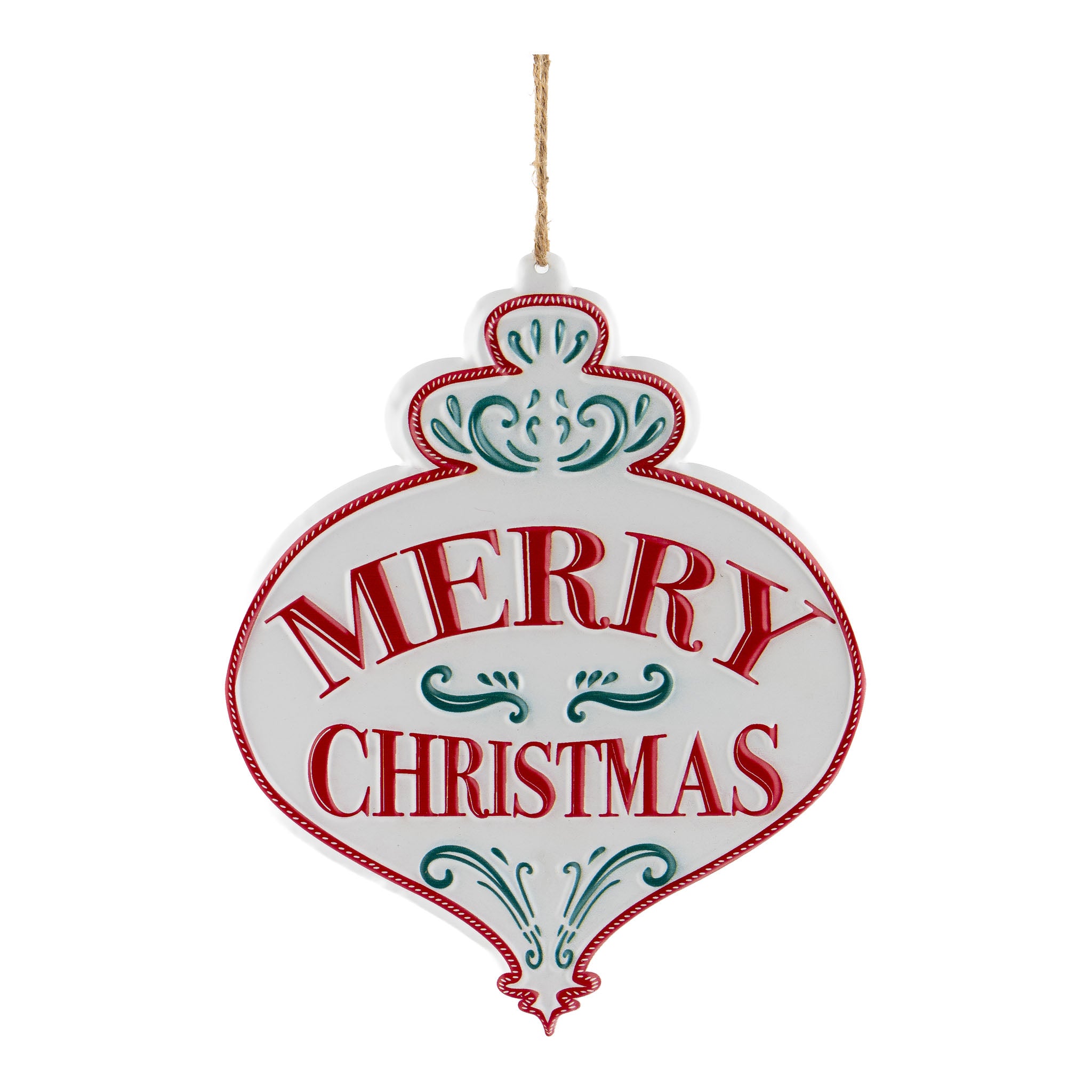 26cm Merry Christmas Sign Hanging - Seasonal Decor