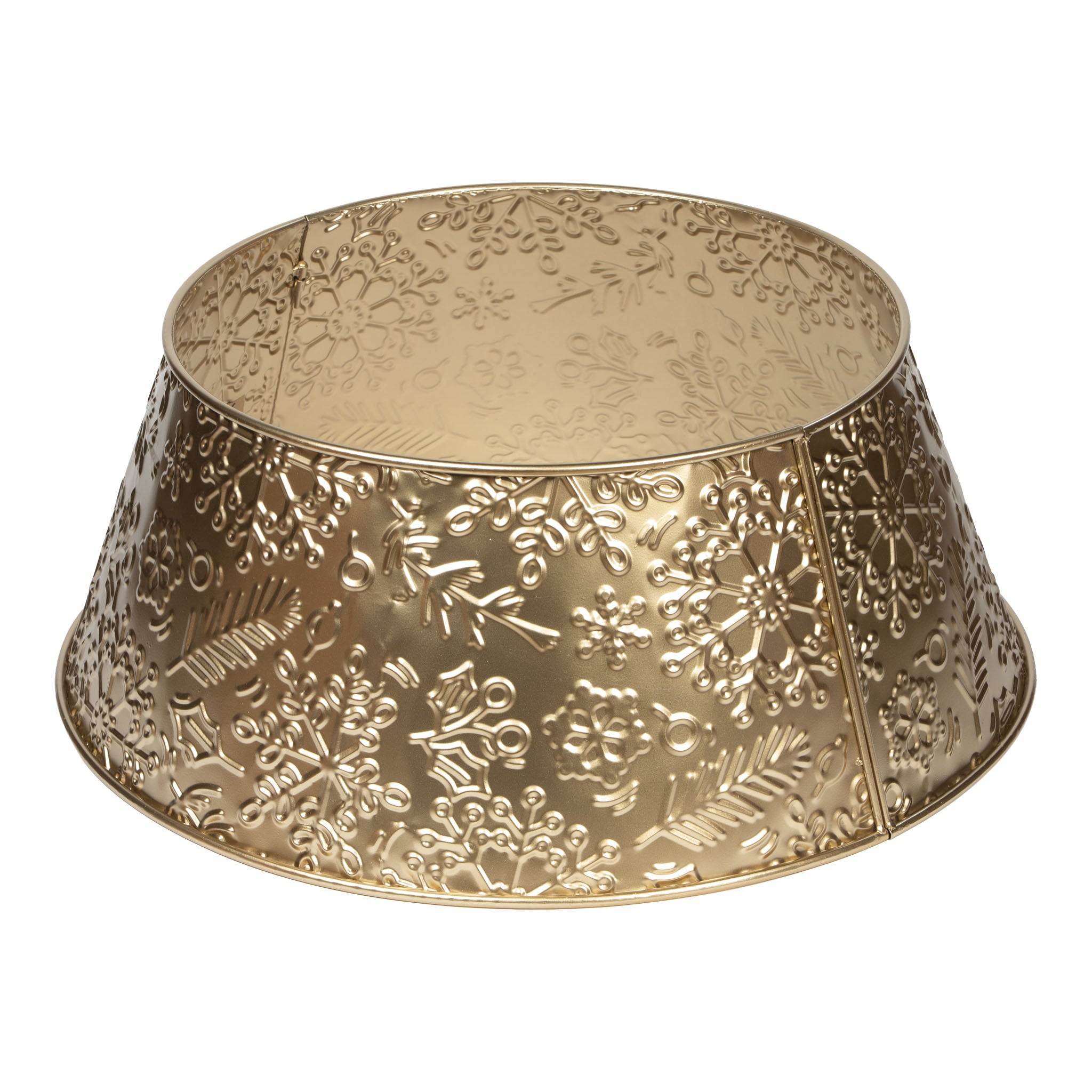 69cm Gold Metal Tree Skirt - Seasonal Decor