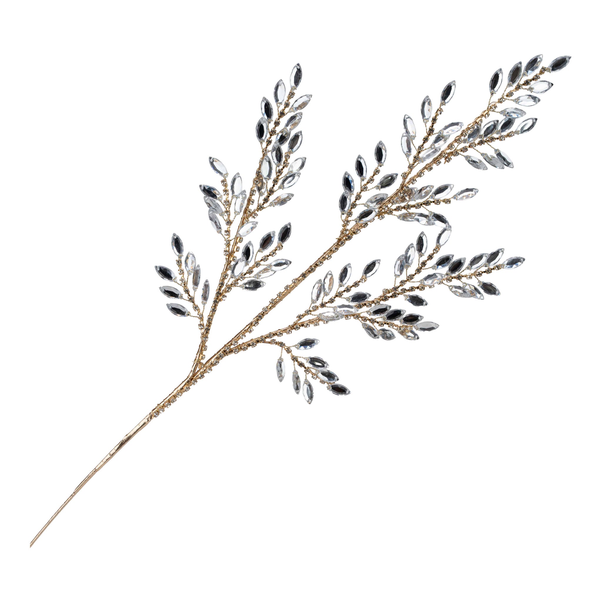 71cm Acrylic Silver Leaf Spray - Seasonal Decor