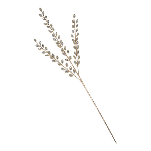 81cm Acrylic Clear Leaf Spray - Seasonal Decor