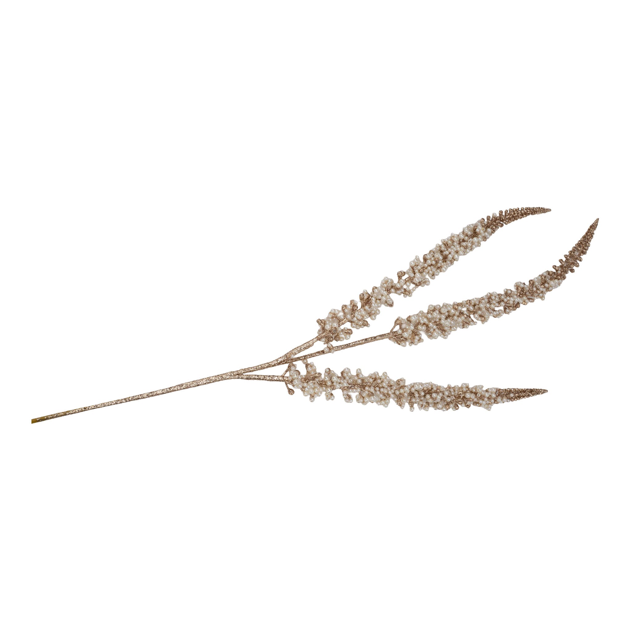 88cm Pearl 3 Spike Spray - Seasonal Decor