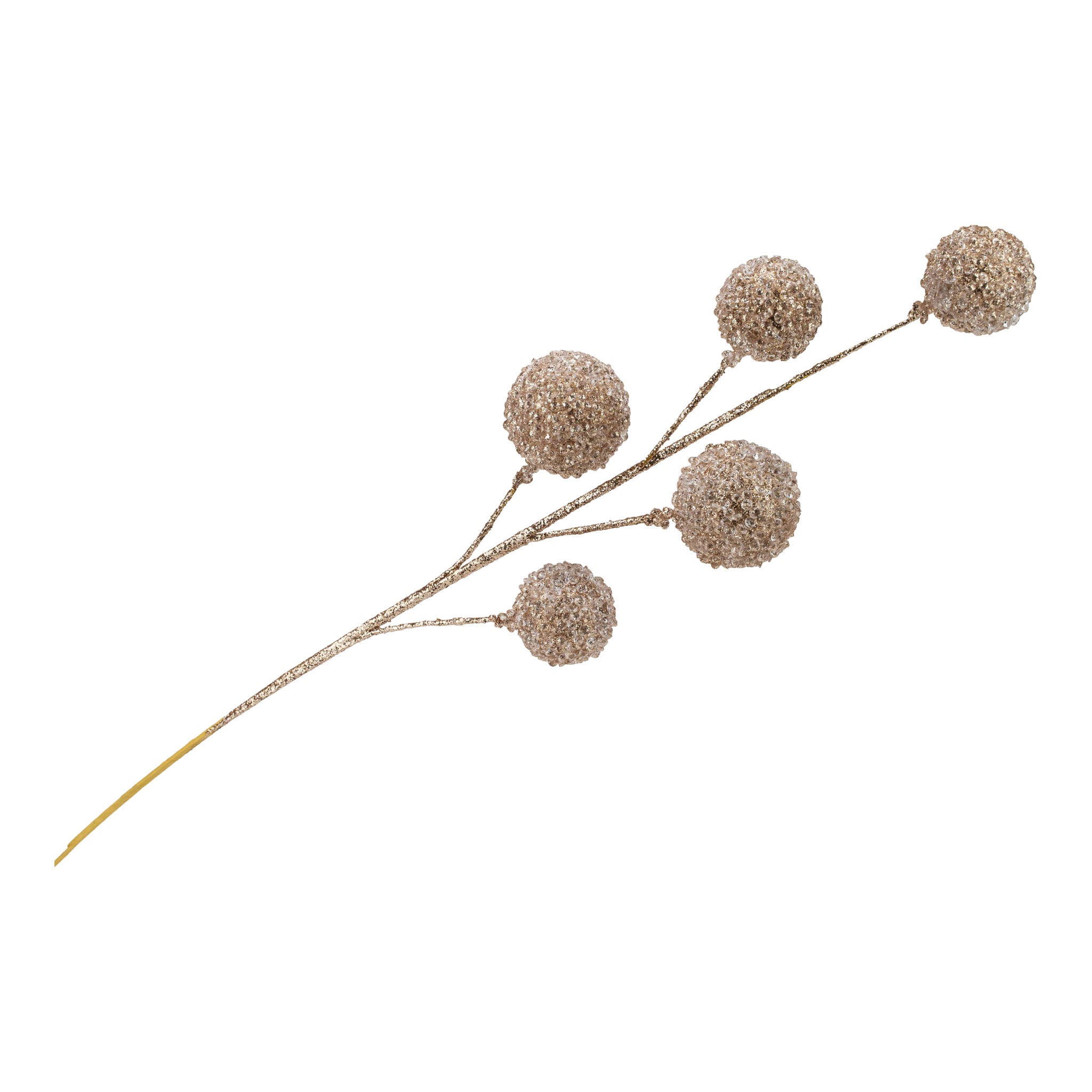 66cm Gold 5 Ball Spray - Seasonal Decor