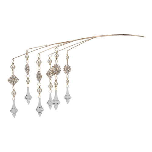 66cm Pearl Acrylic Drop Weeping Spray - Seasonal Decor