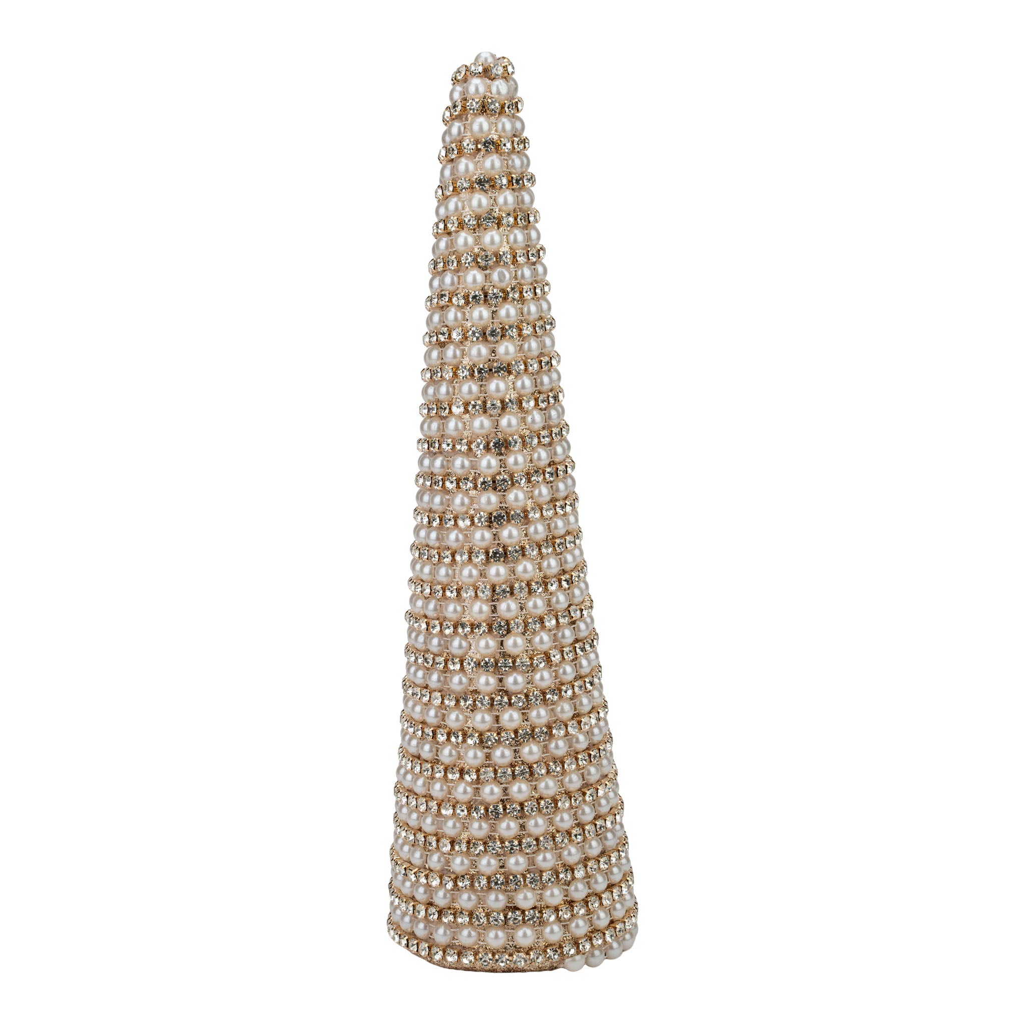 38cm Pearl Swirl Trees - Seasonal Decor
