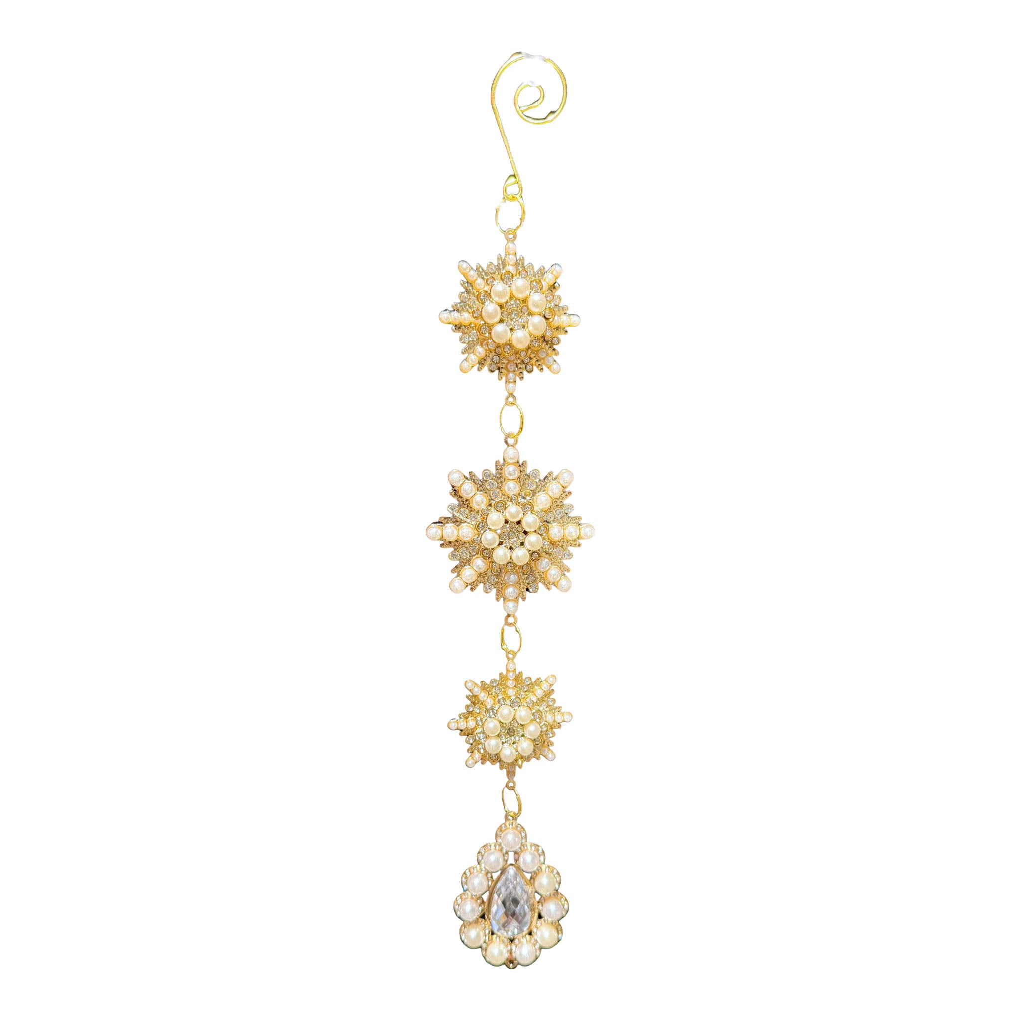 33cm Beaded Acrylic Starburst Drop - Seasonal Decor