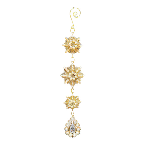 33cm Beaded Acrylic Starburst Drop - Seasonal Decor