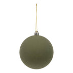 10cm Ball Set of 6 Autumnal Flocked - Seasonal Decor
