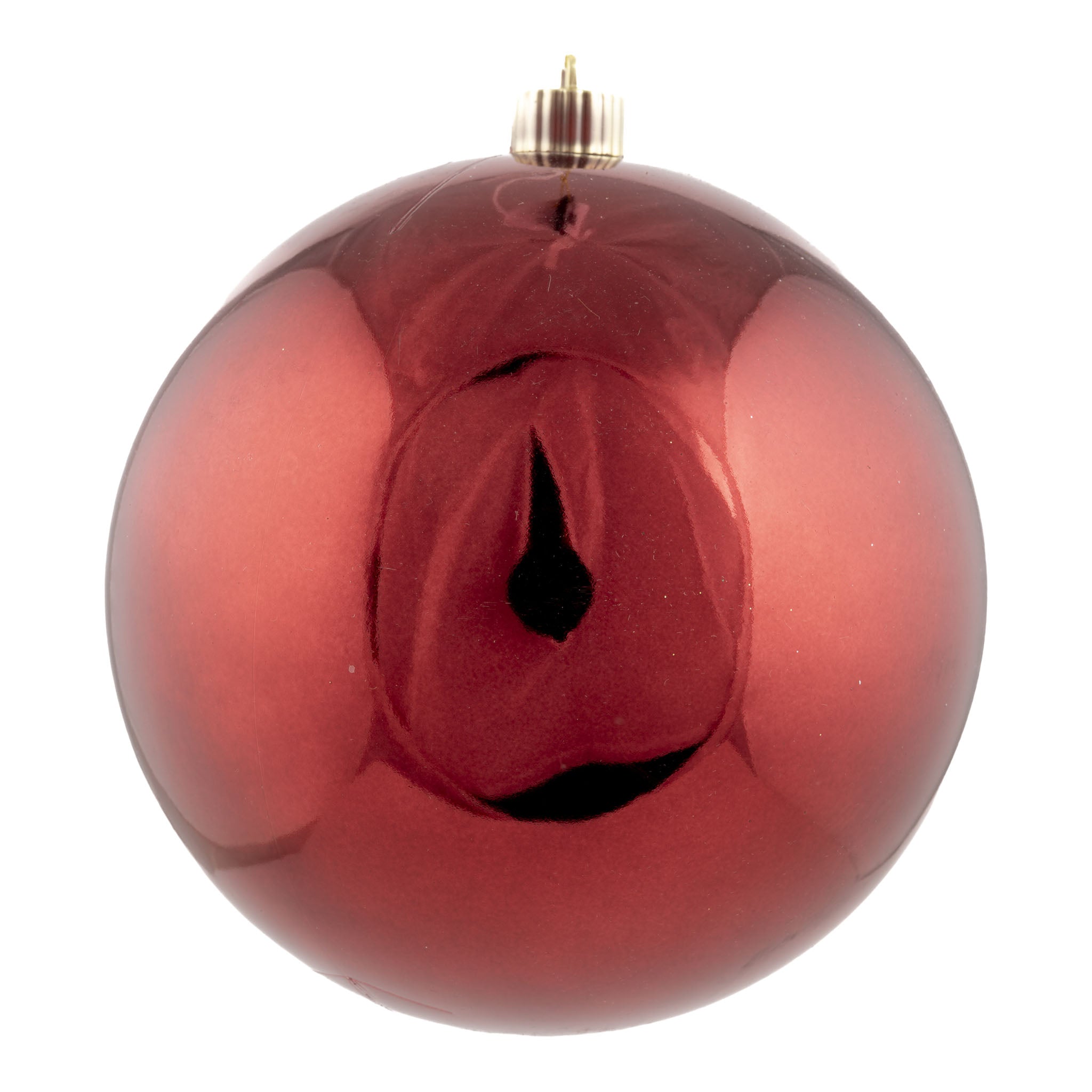 20cm Shiny Burgundy Ball - Seasonal Decor