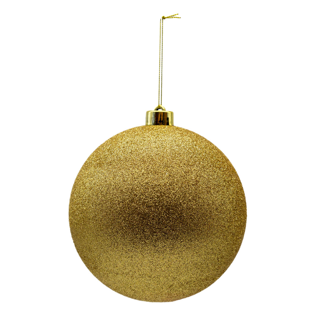 15cm Set of 2 Glitter Gold Ball - Seasonal Decor