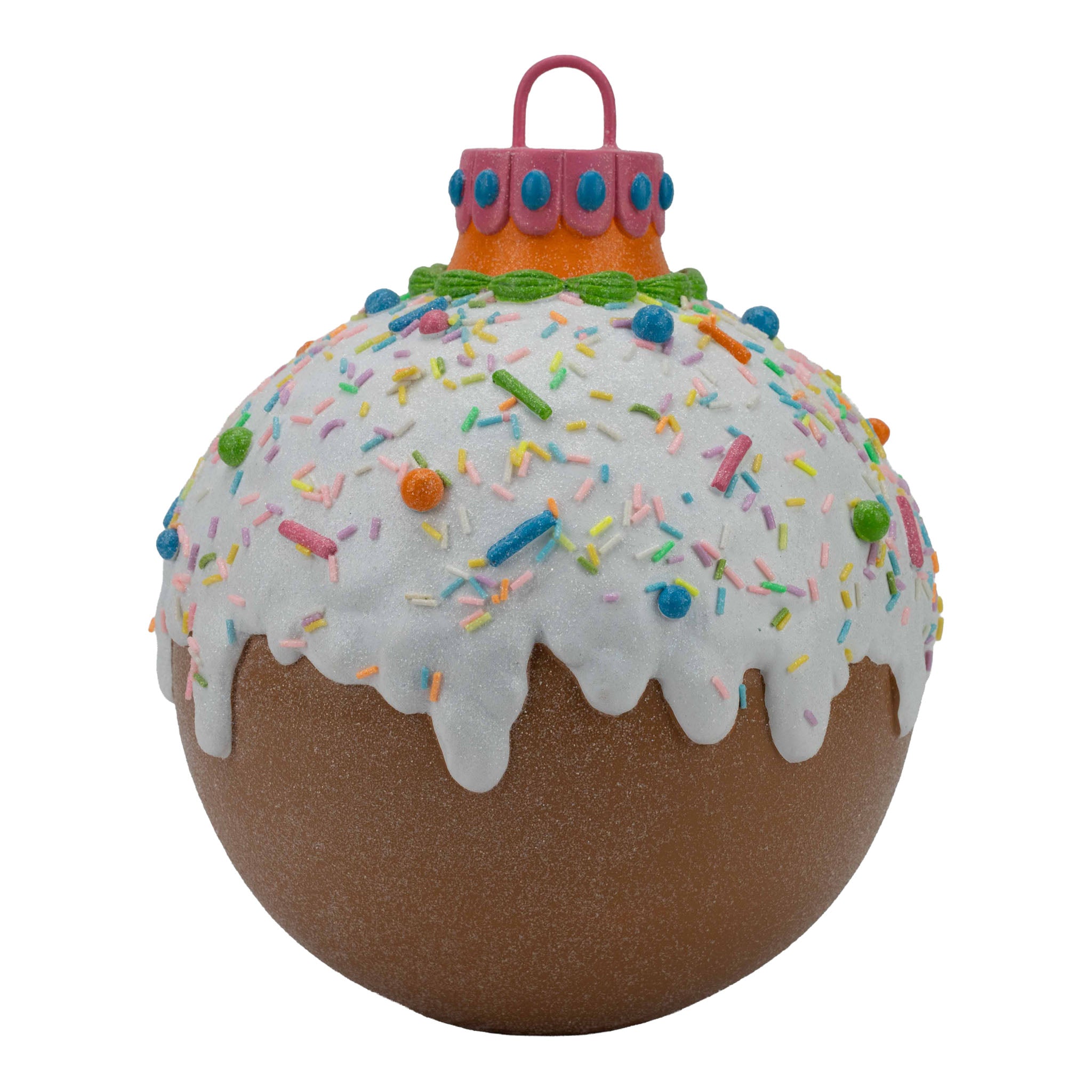 29cm Gingerbread Candy Ball with Sprinkles - Seasonal Decor