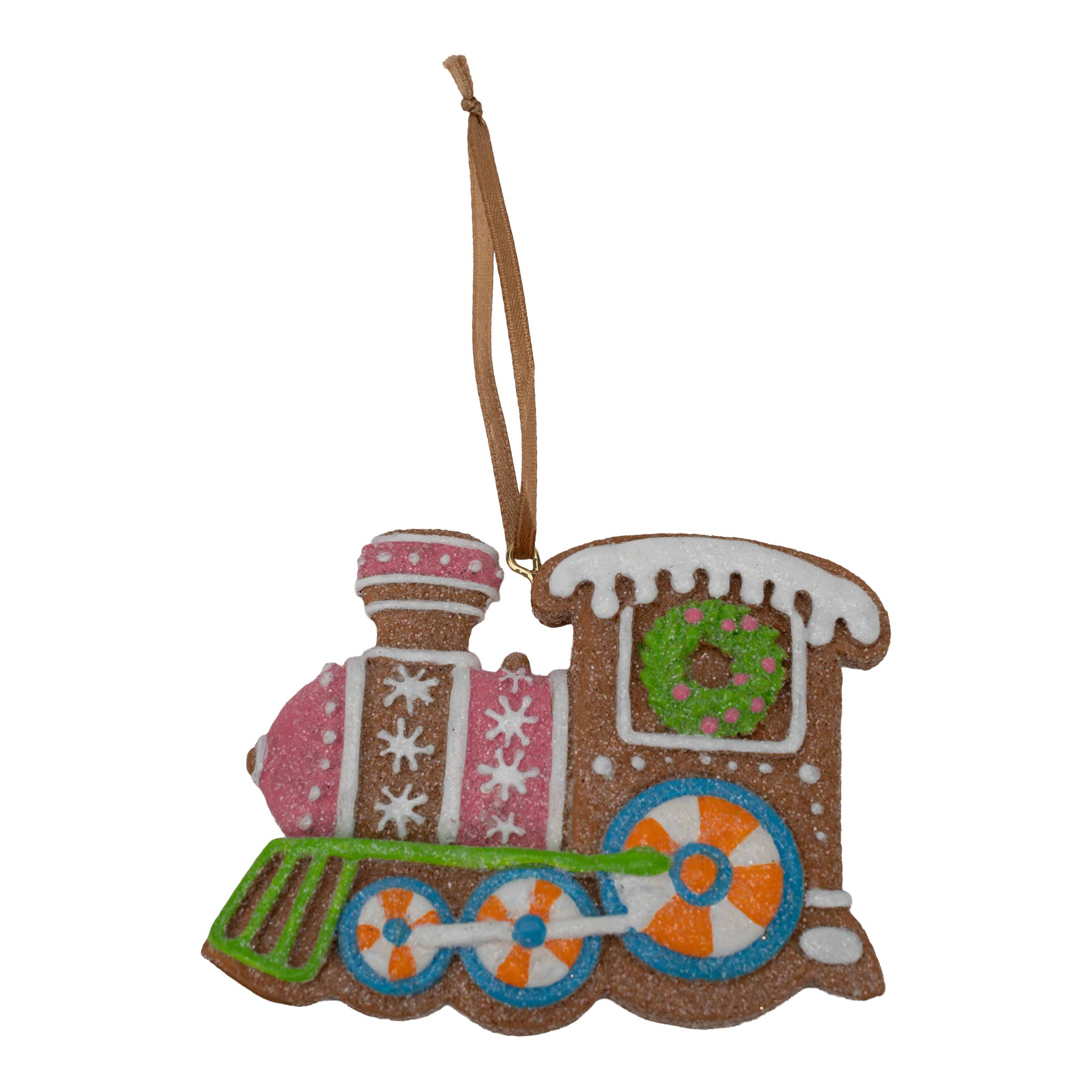 8cm Gingerbread Candy Train Hanging - Seasonal Decor