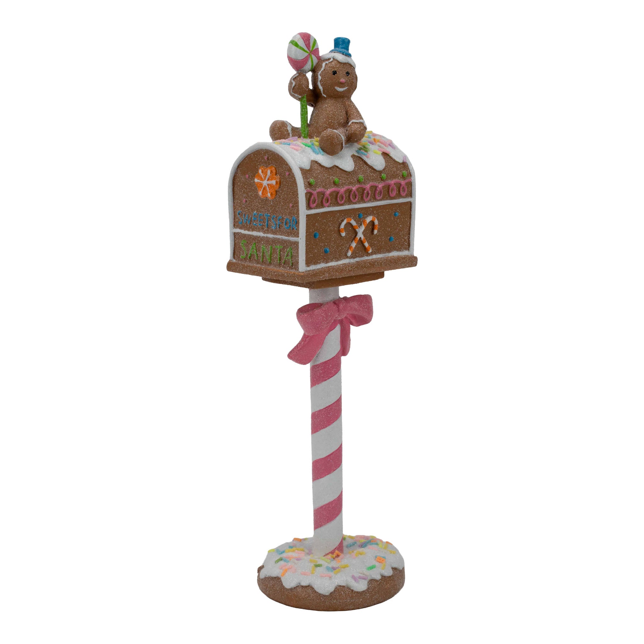 36cm Gingerbread Candy Mail Box - Seasonal Decor