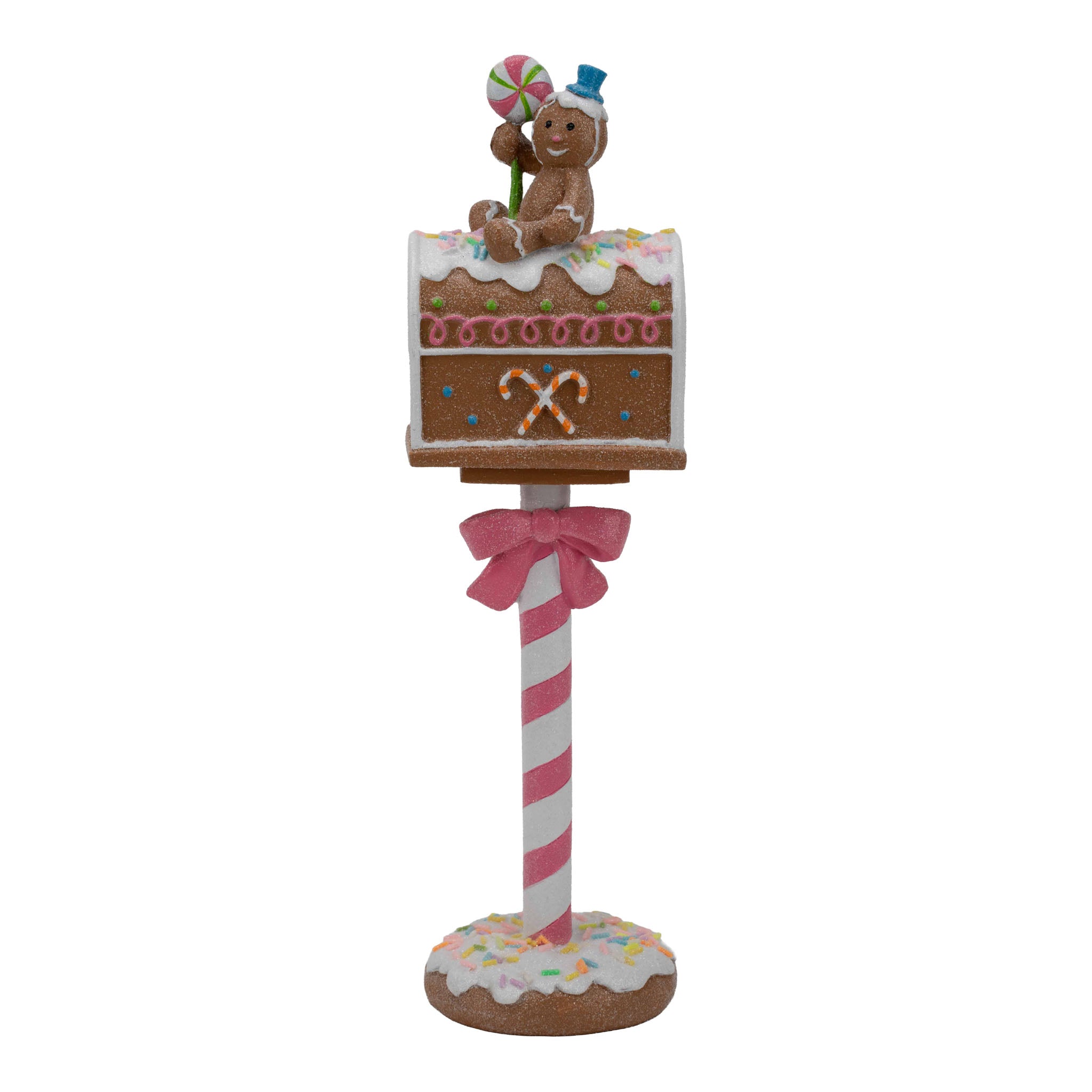 36cm Gingerbread Candy Mail Box - Seasonal Decor