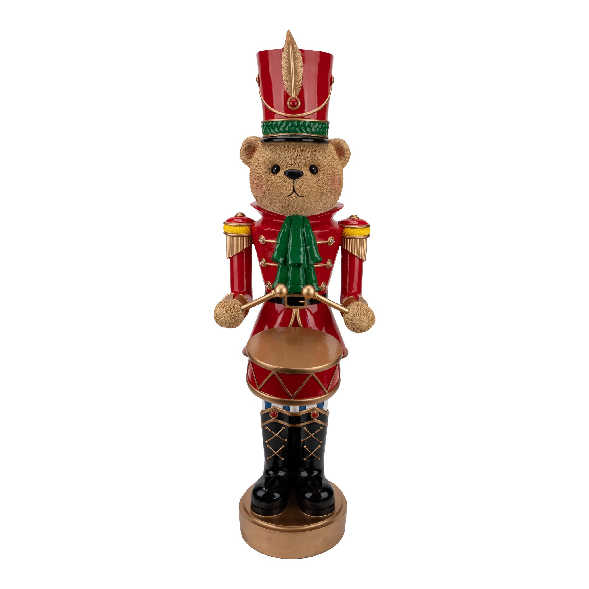 92cm Drummer Bear LED Nutcracker - Seasonal Decor