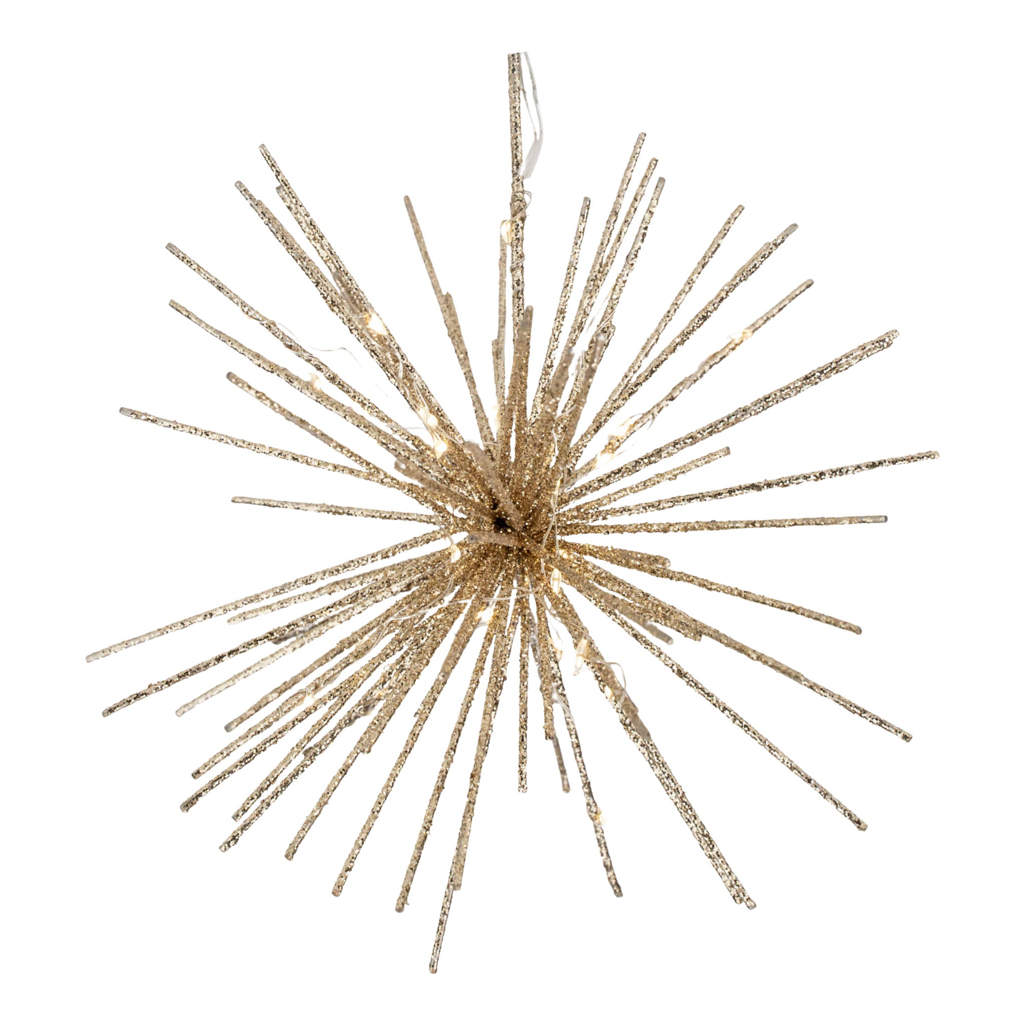 22cm Gold Star Burst Hanging 30 LED - Seasonal Decor