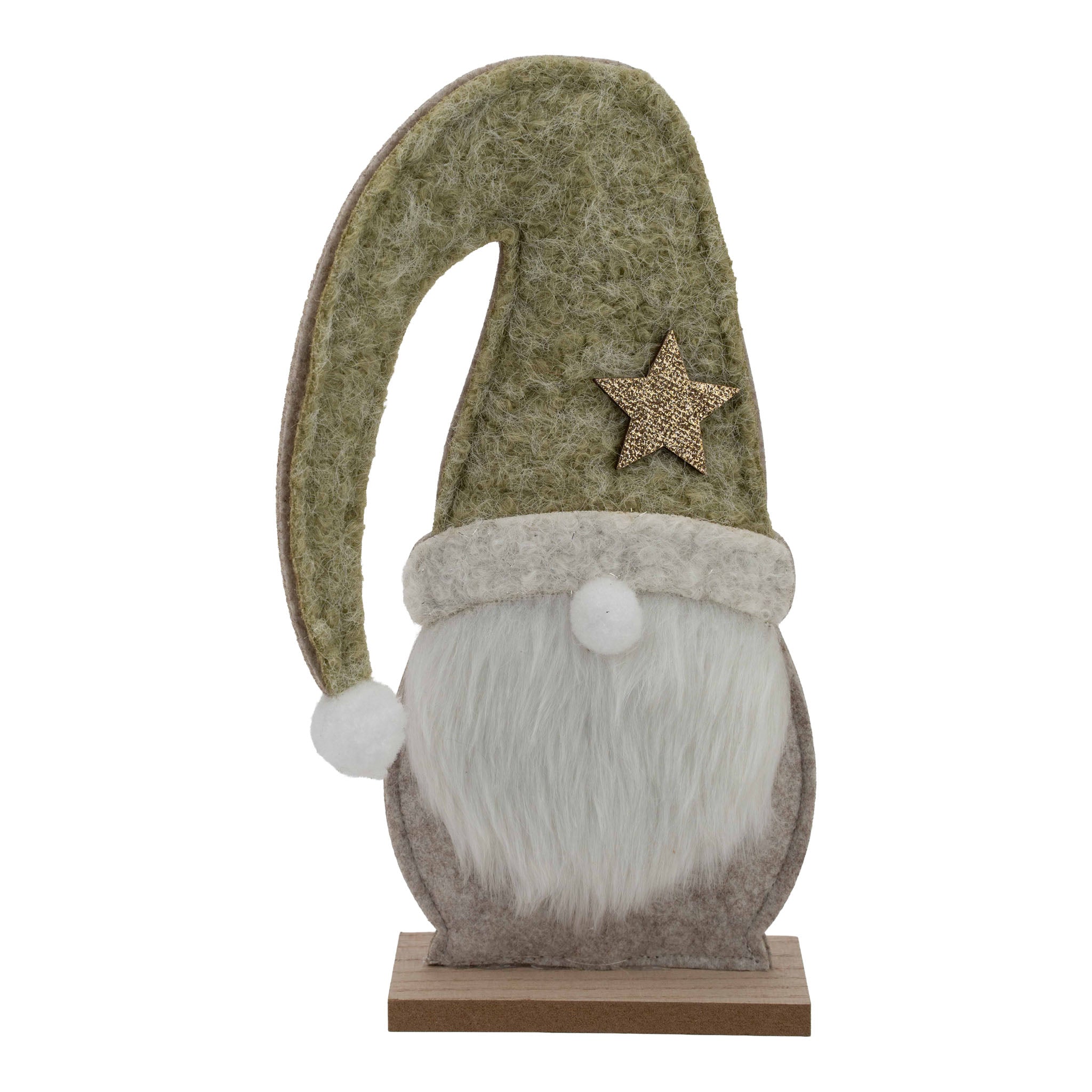 34cm Sage Green Natural Gnome - Seasonal Decor