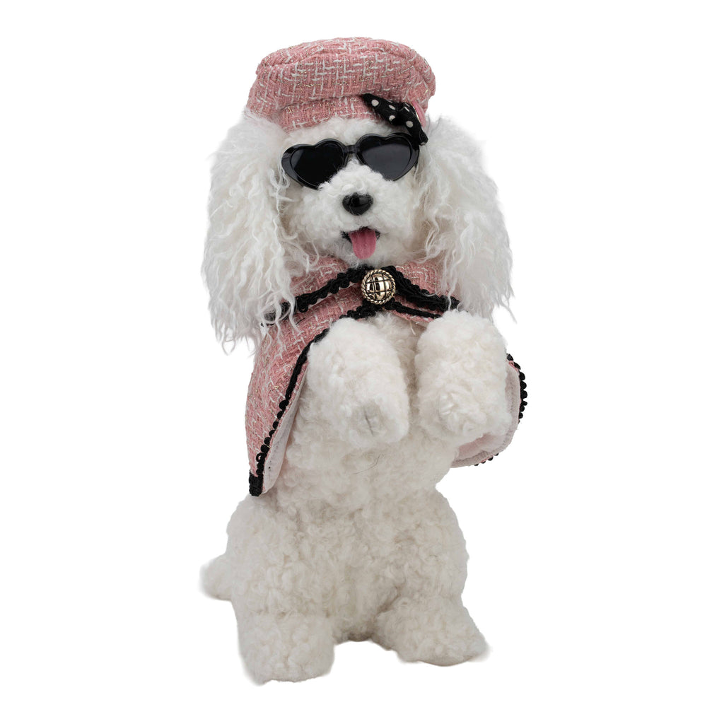 34cm Poodle Pink Cape - Seasonal Decor