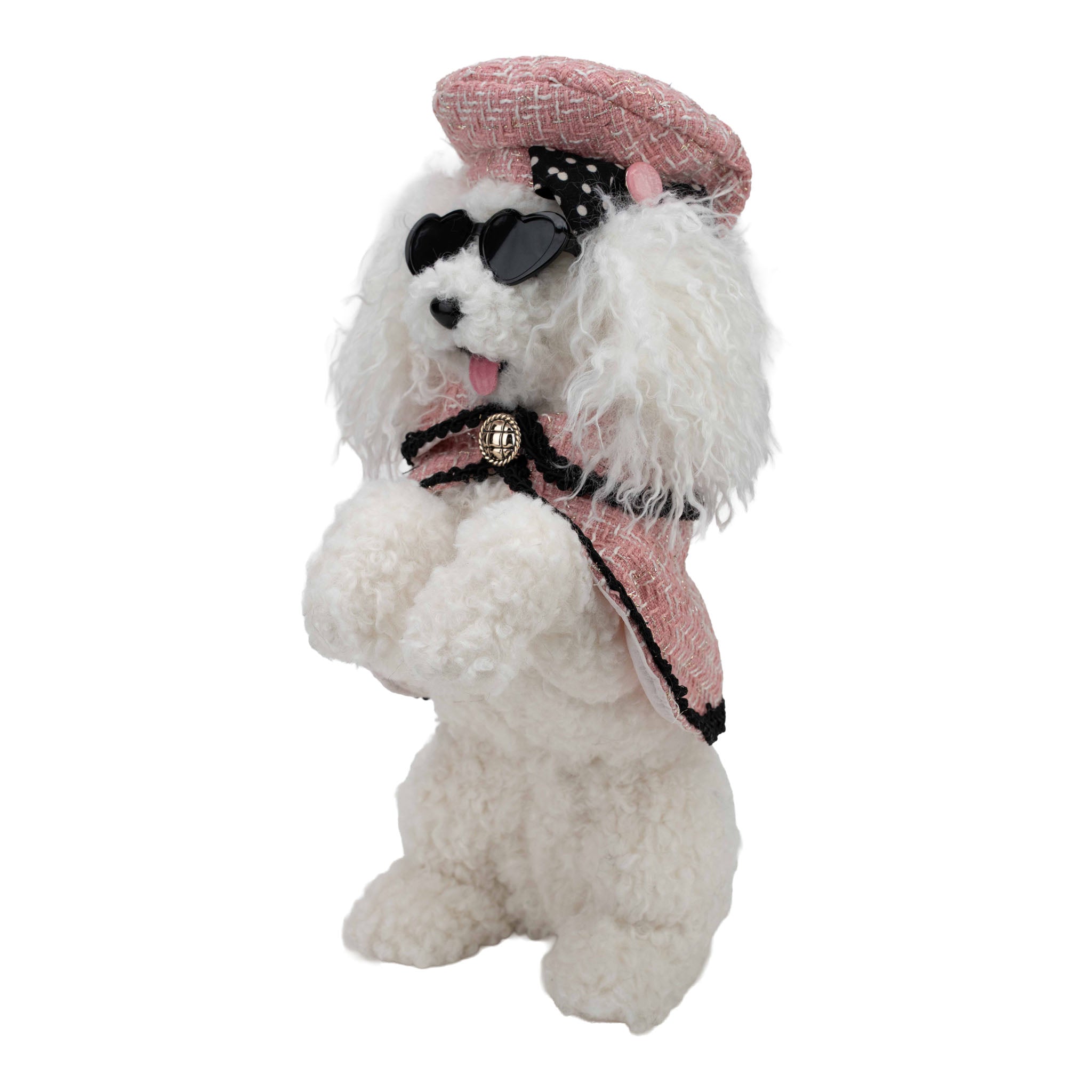 34cm Poodle Pink Cape - Seasonal Decor