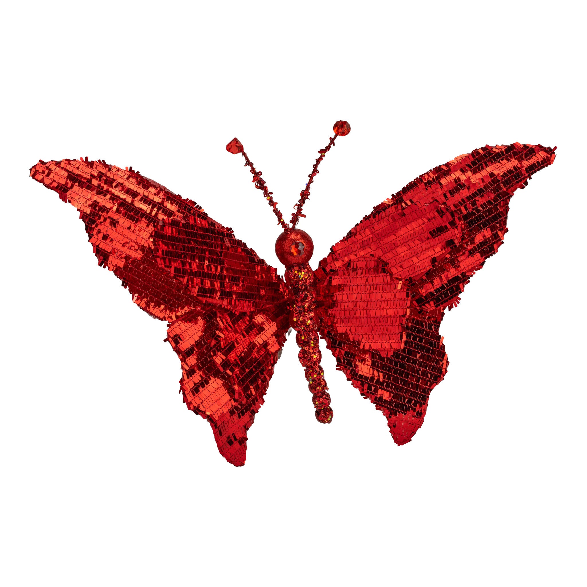 38cm Red Double Butterfly - Seasonal Decor
