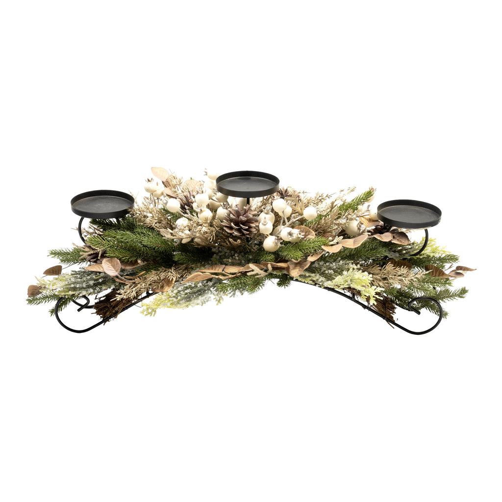 75cm Natural White Berry Centrepiece - Seasonal Decor