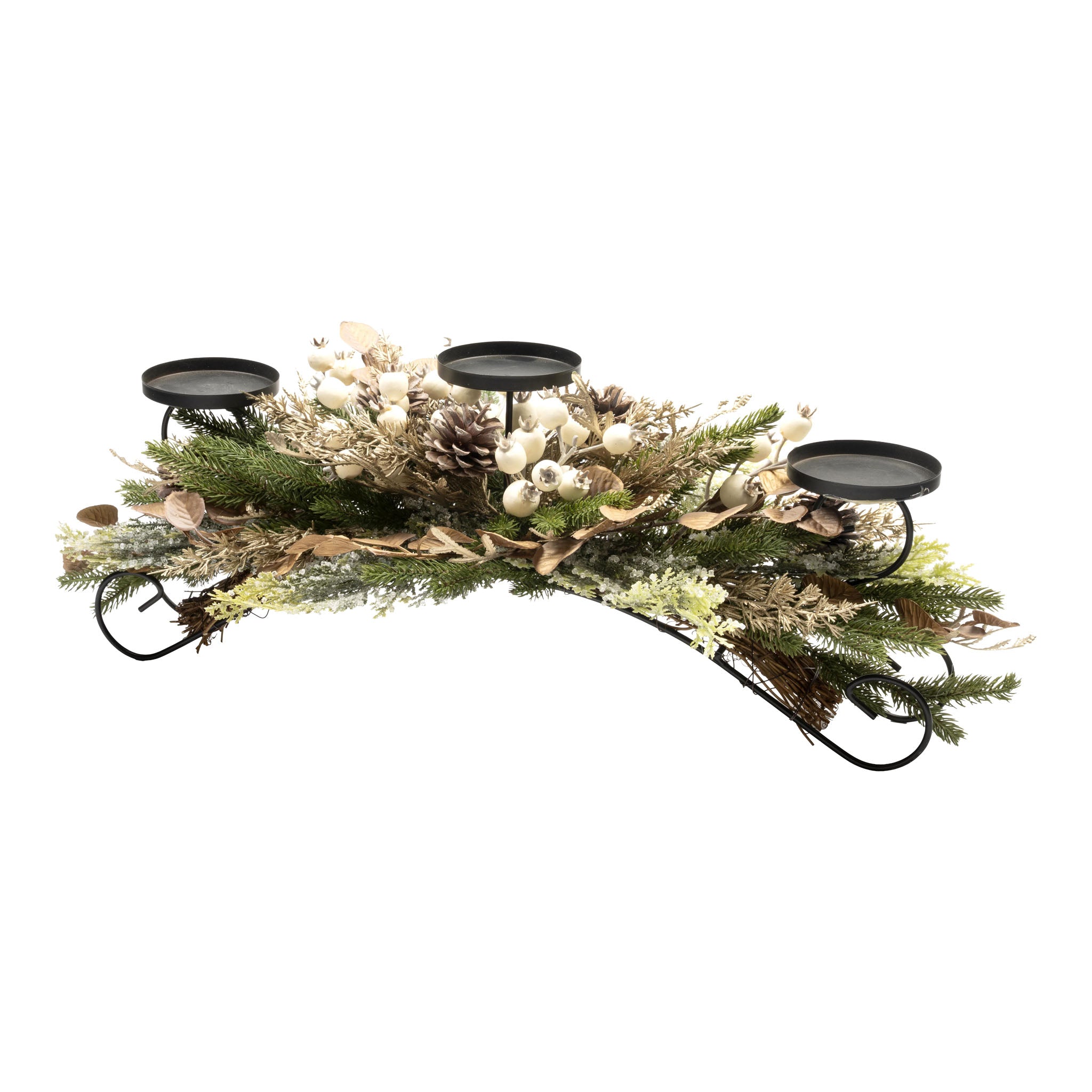 75cm Natural White Berry Centrepiece - Seasonal Decor