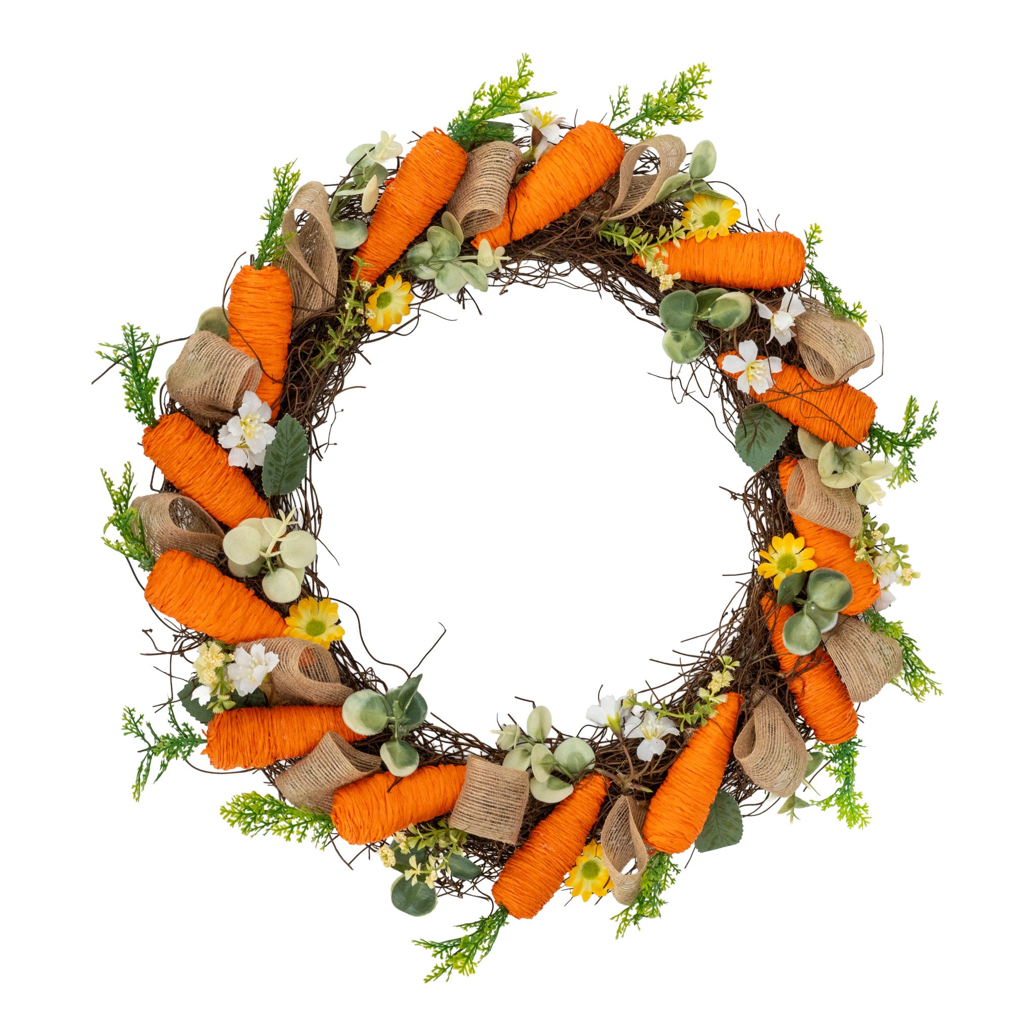 45cm Carrot Wreath - Seasonal Decor