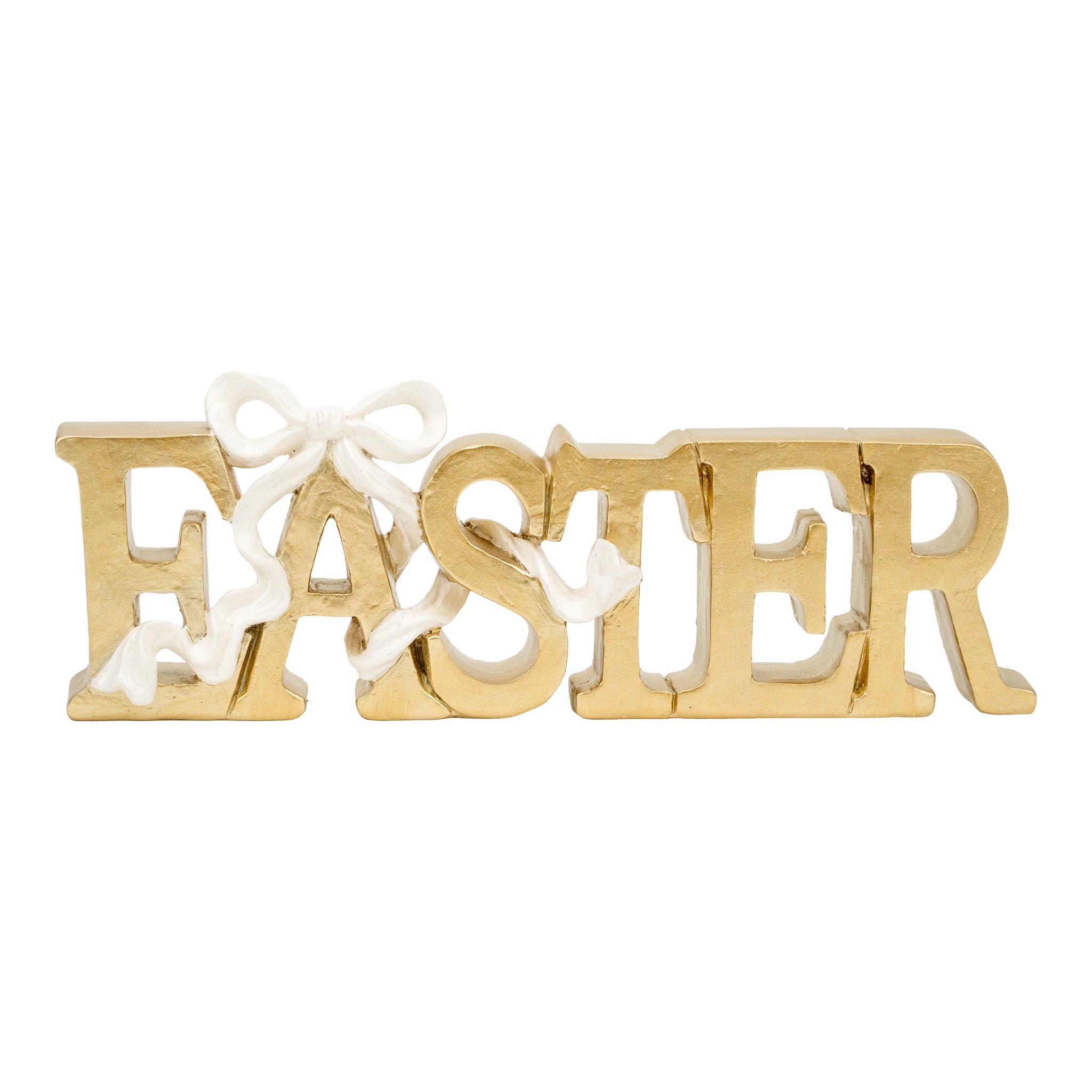 Champagne Easter Sign Ivory Bow - Seasonal Decor